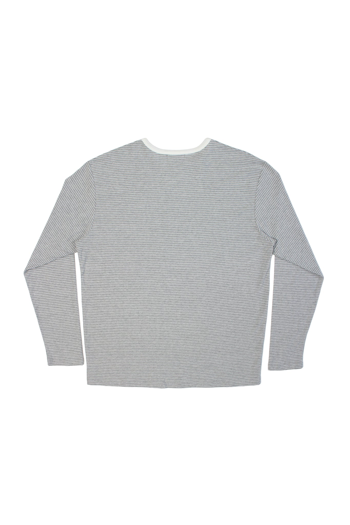 Lemay Stripe Long Sleeve T-Shirt in Melange Grey