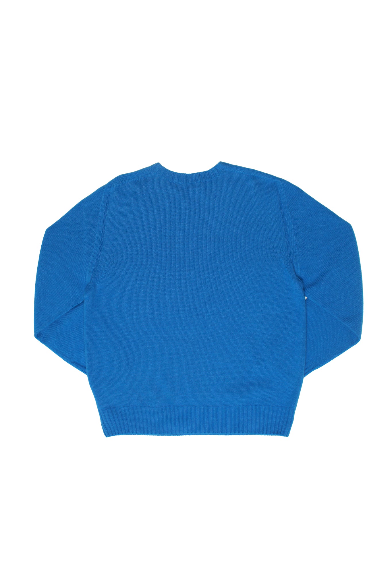 Whole garment Fine wool Sweater in Blue