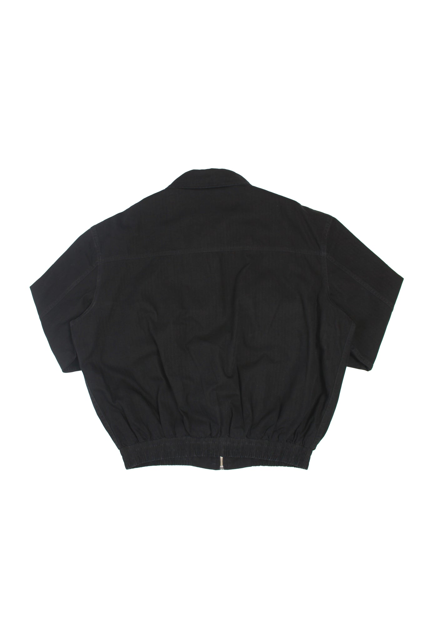 Herringbone Cotton Jacket in Black
