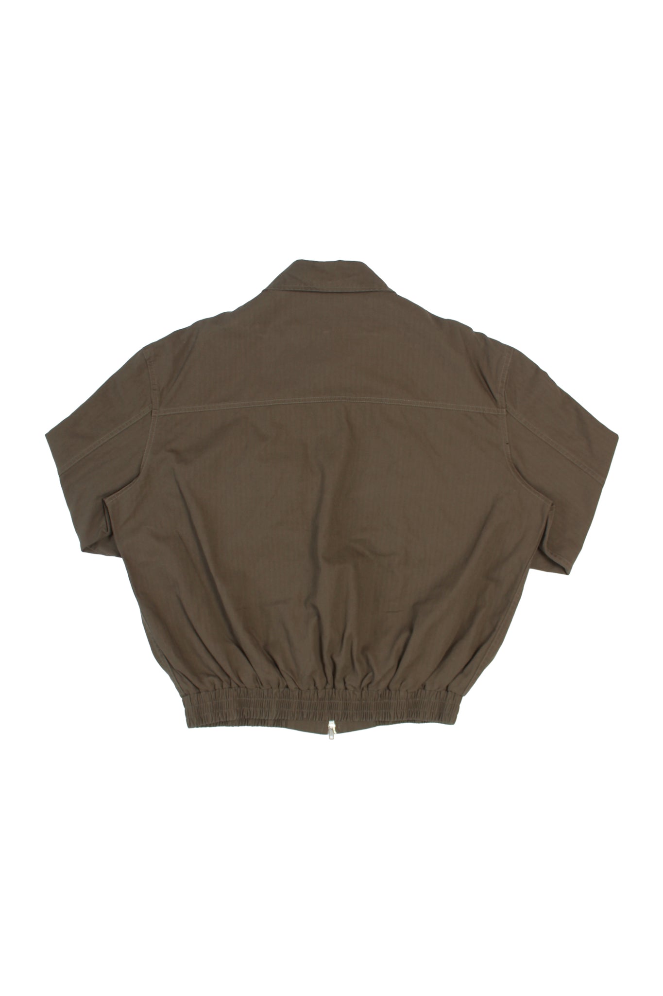 Herringbone Cotton Jacket in Olive