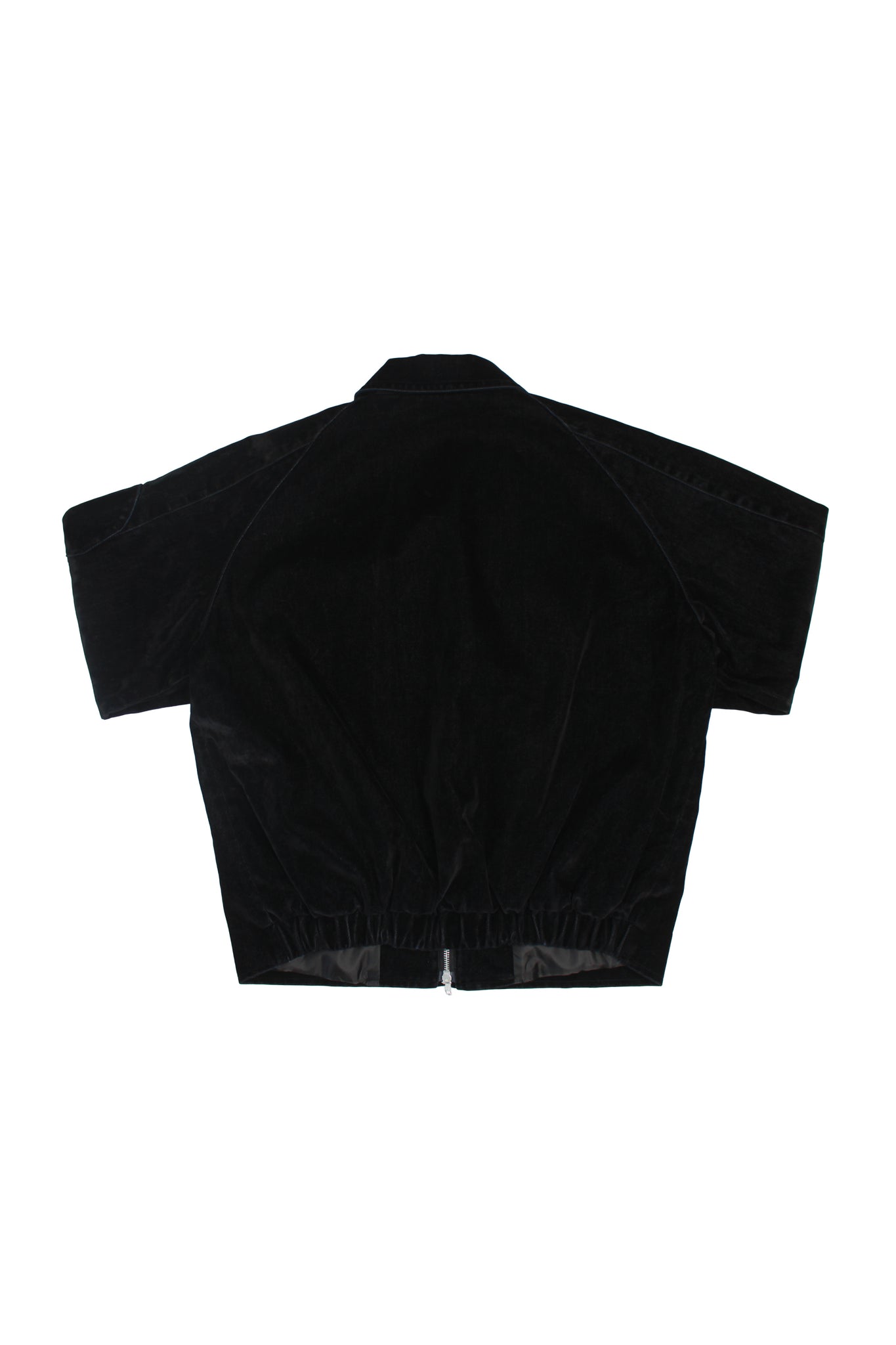 Tate Velvet Denim Jacket in Black