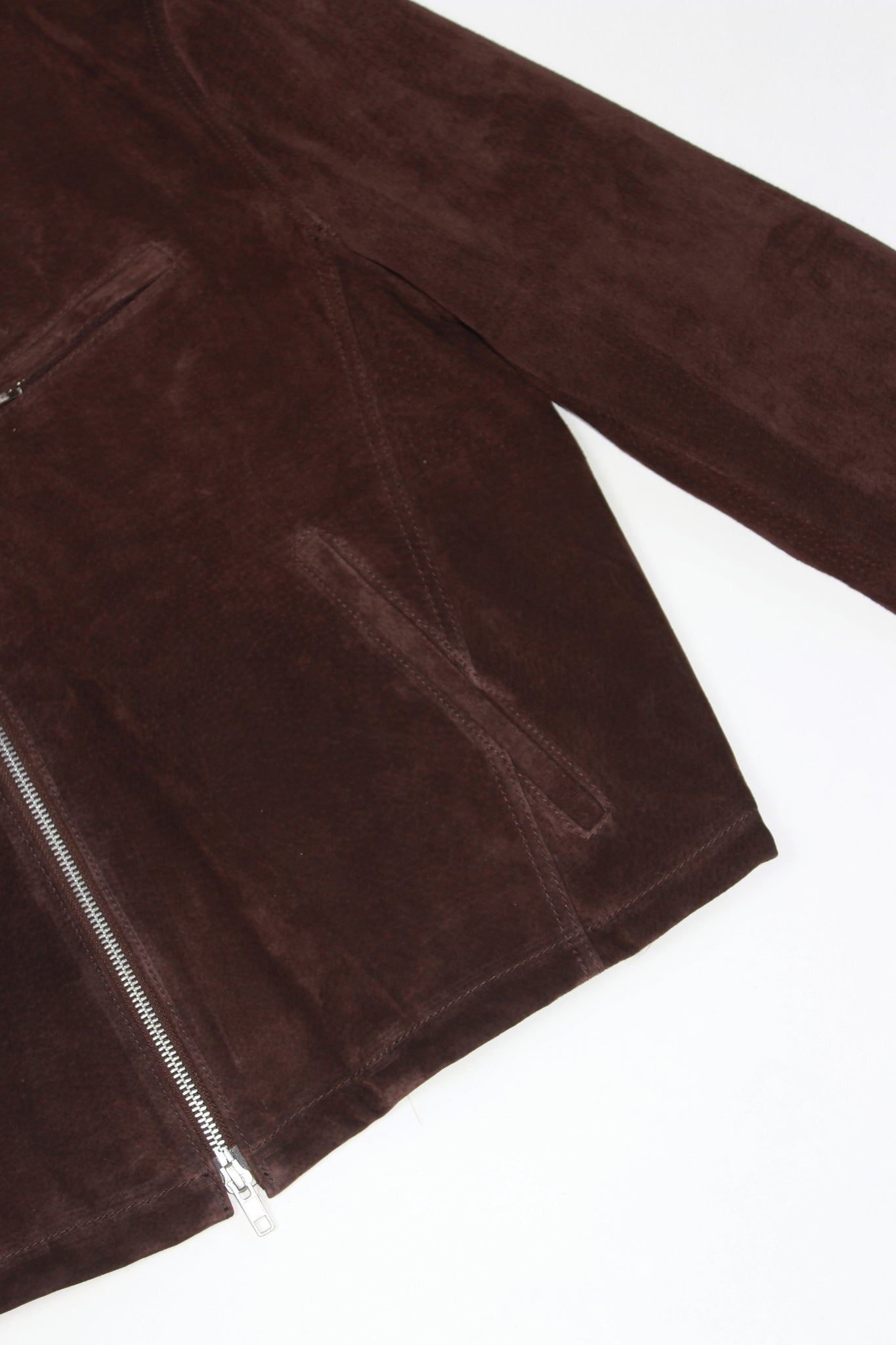 Tonny Semi Crop Real Suede Jacket in Brown