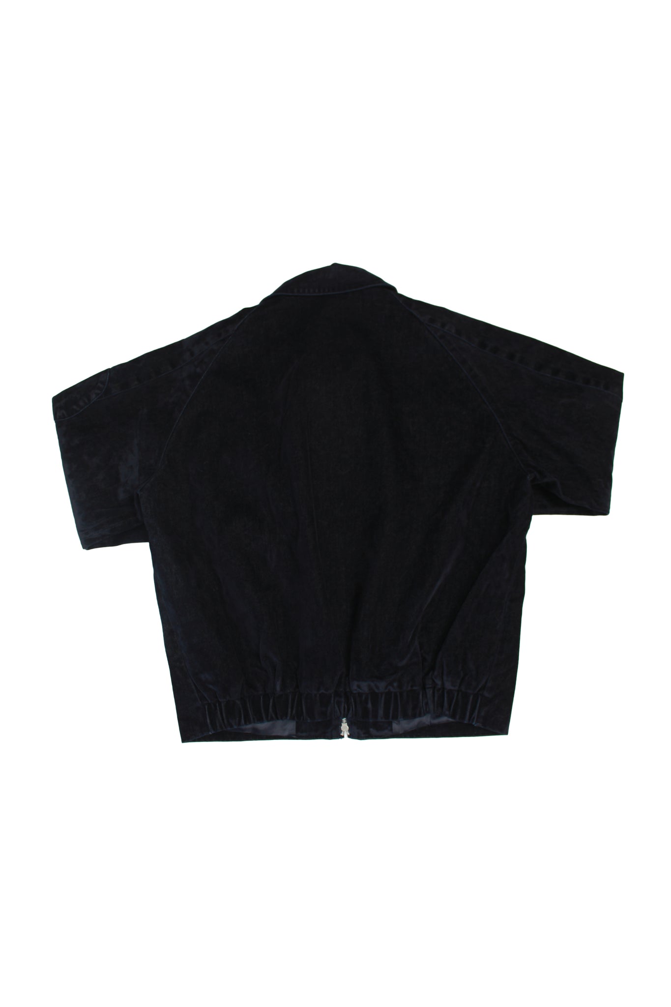 Tate Velvet Denim Jacket in Navy