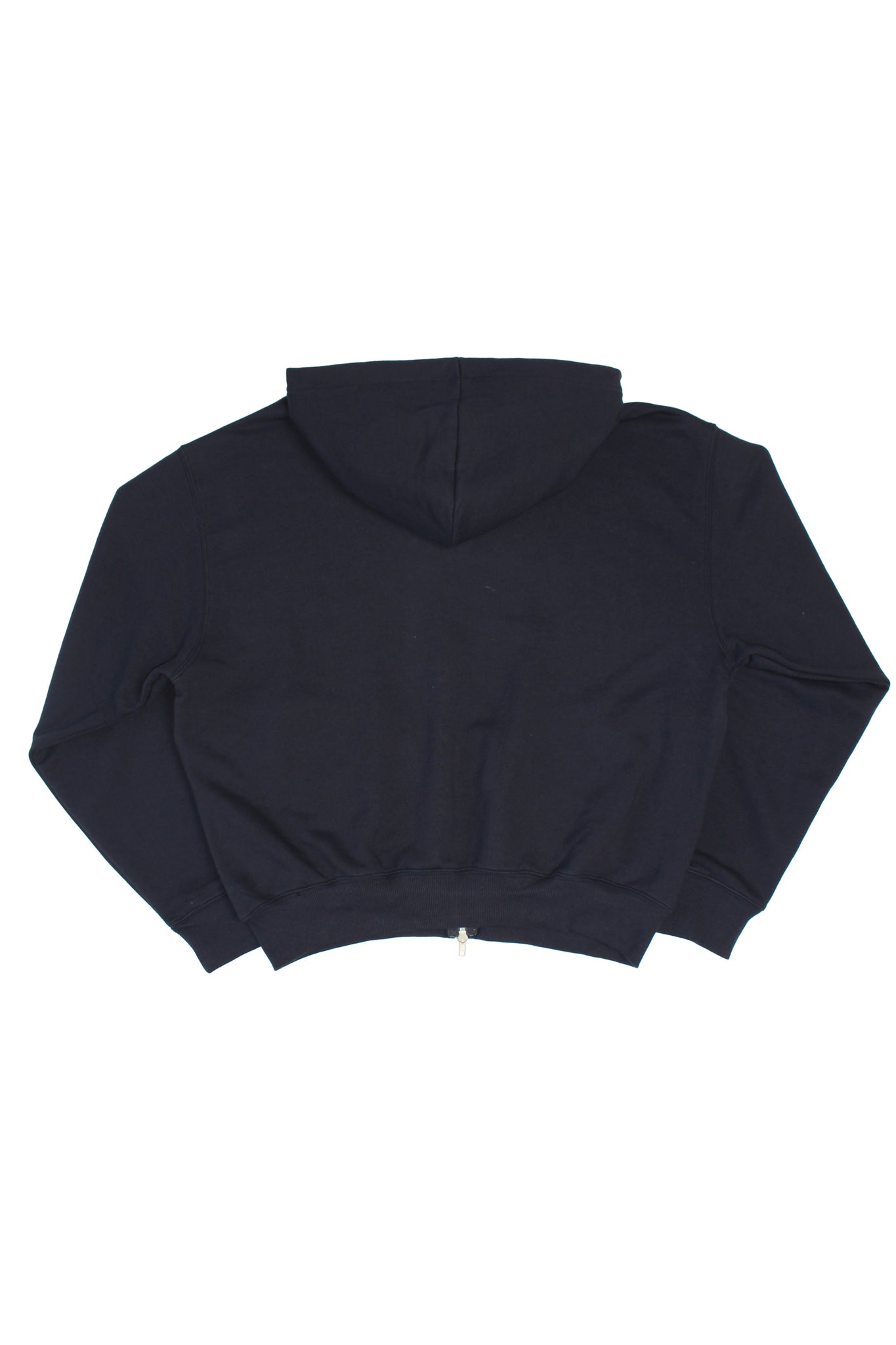 Lemay Crop Hood Zip Up in Navy