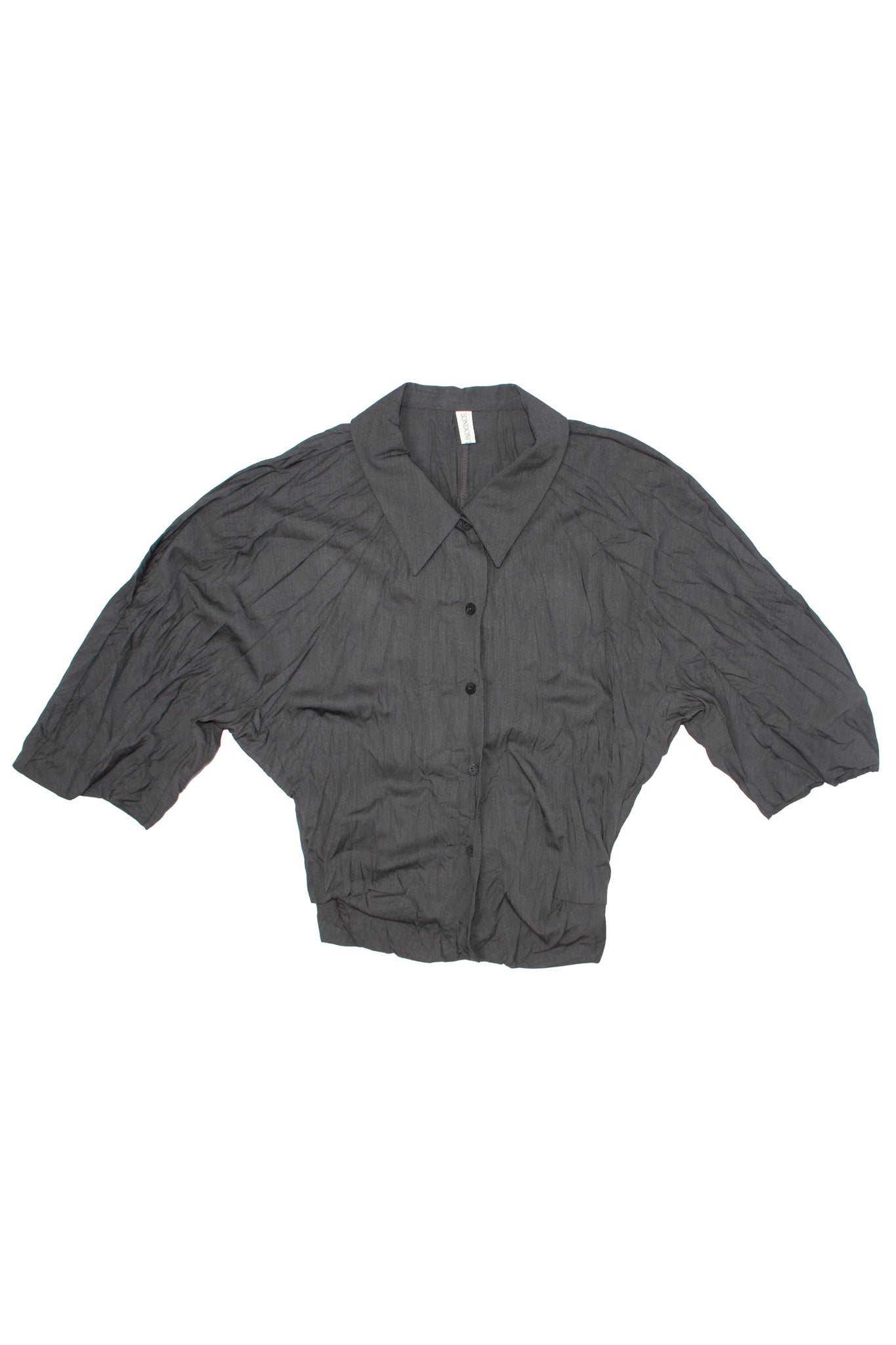 Vase Wrinkle Collar Shirt in Charcoal