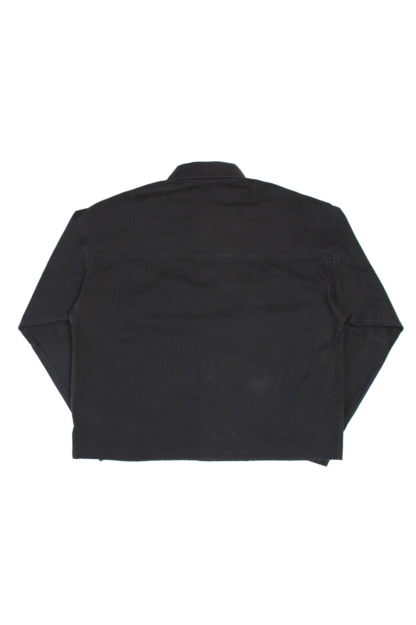 Dying Cutting Crop Denim Shirt