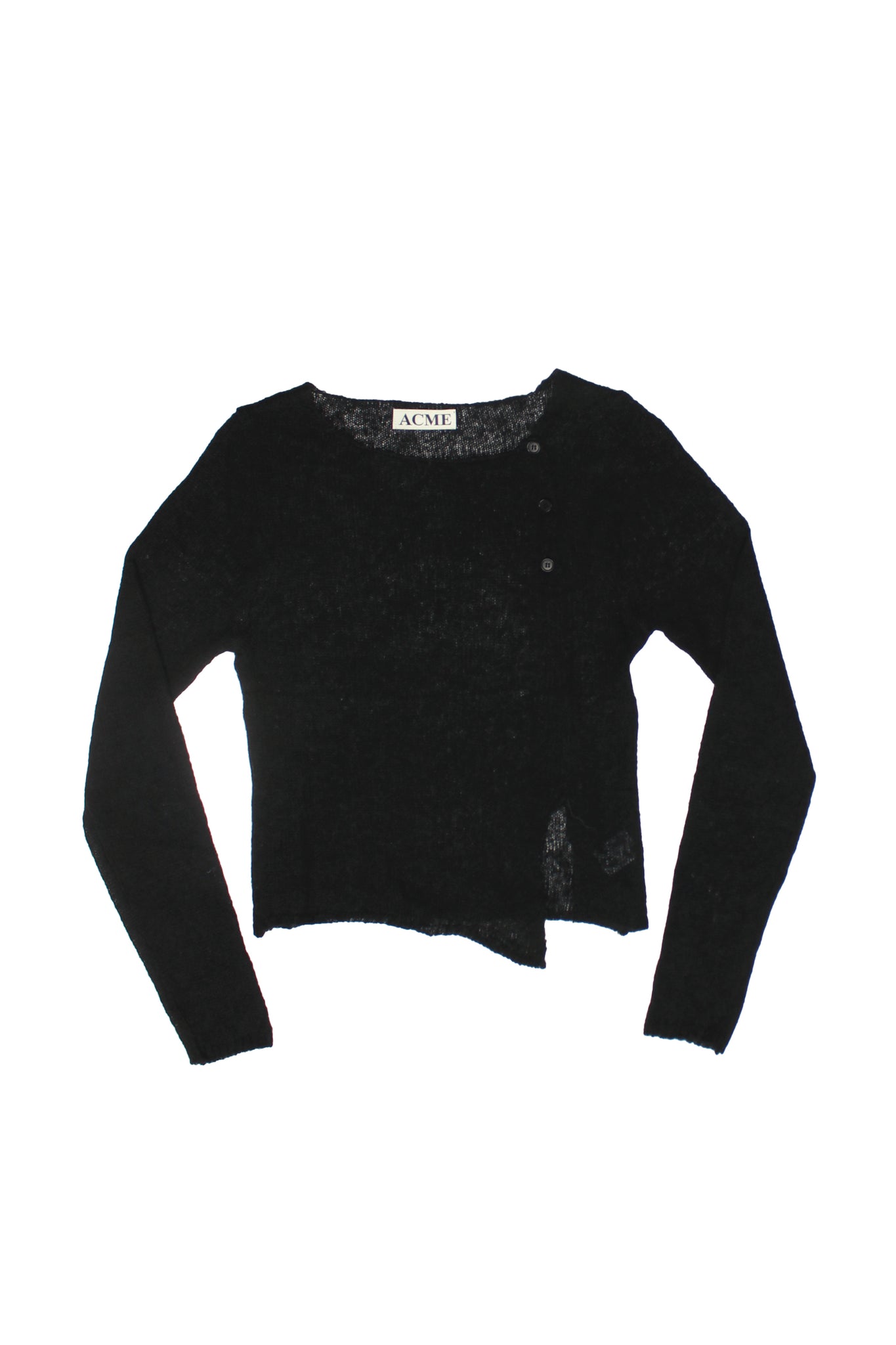 ACME Side Button Knit in Black