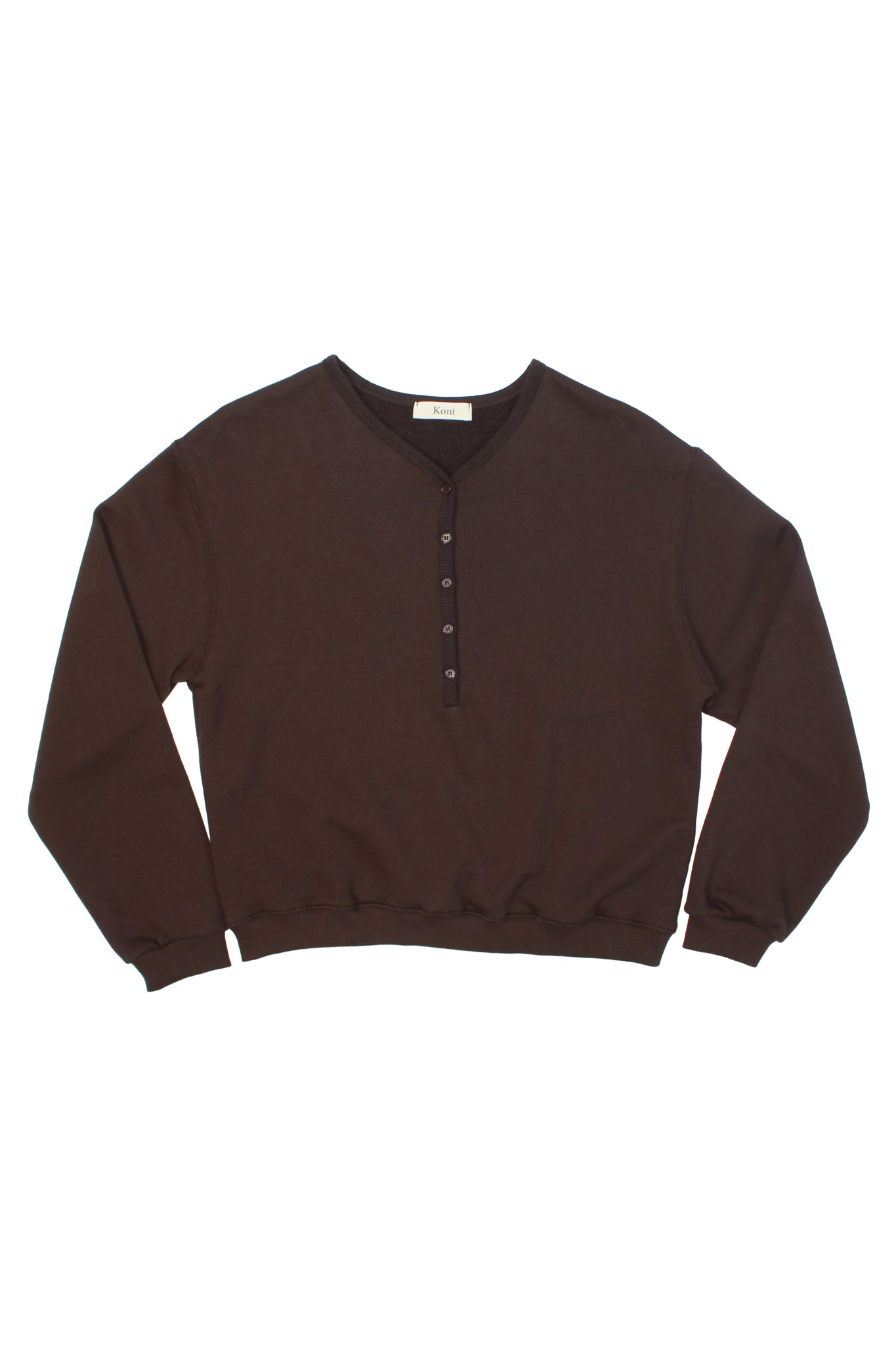 Youth V-neck Sweatshirt in Brown