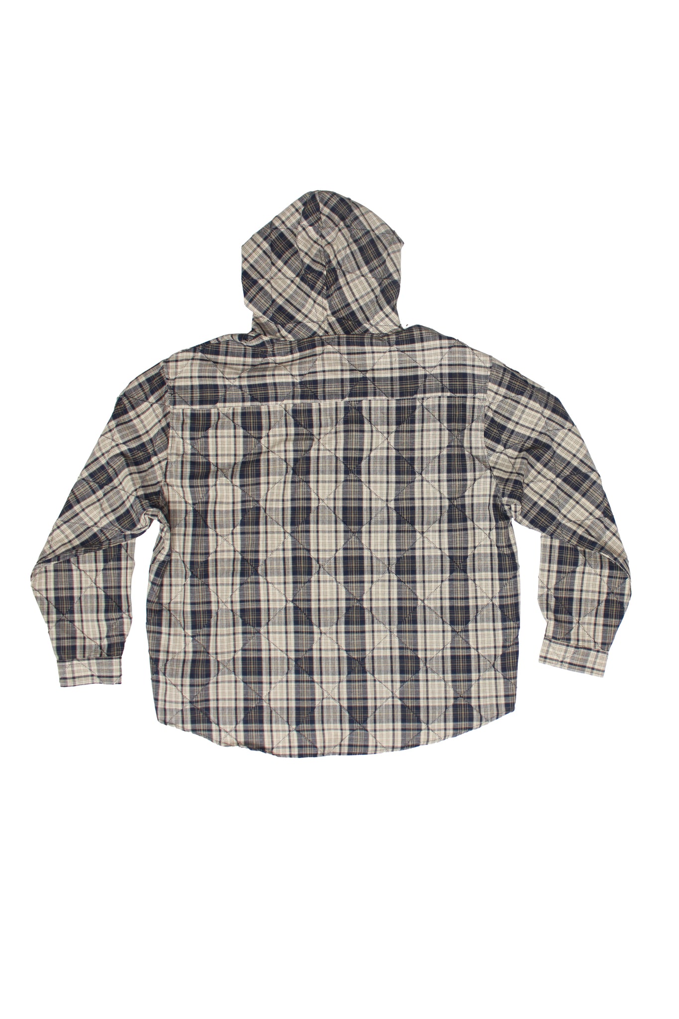 Nomade Plaid Hooded Shirts in Navy