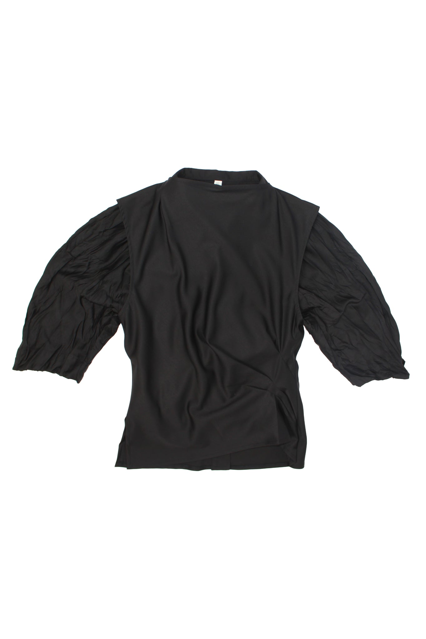 Vase Back Button Vest in Black