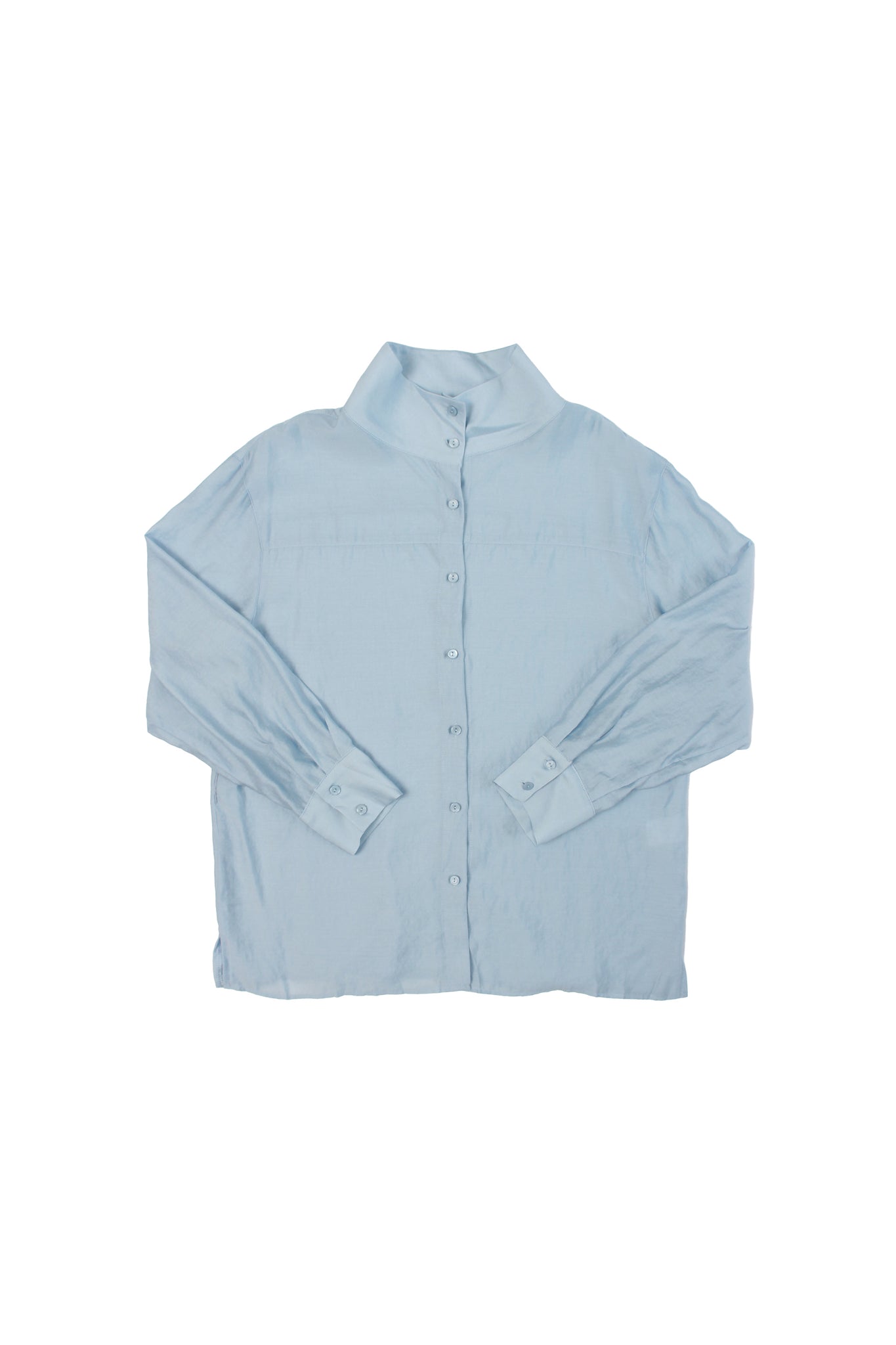 Lake Mockneck Scarf Shirt in Sky Blue