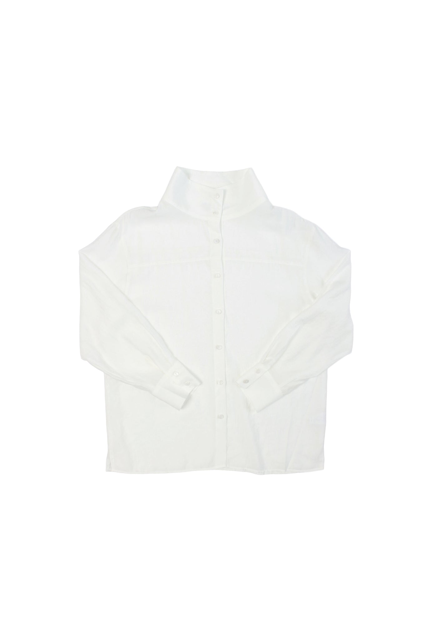 Lake Mockneck Scarf Shirt in Off white