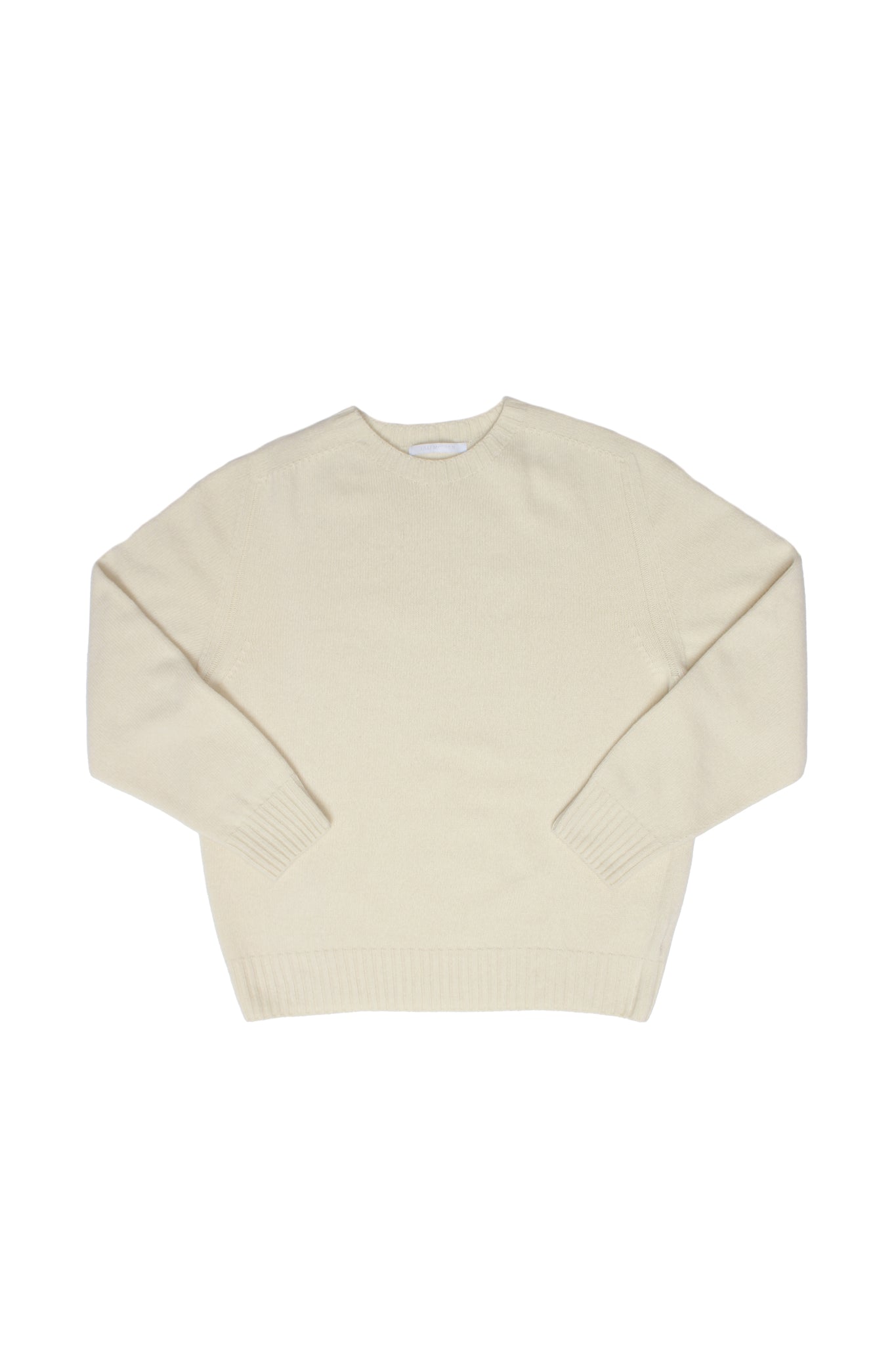 Whole garment Fine wool Sweater in Cream