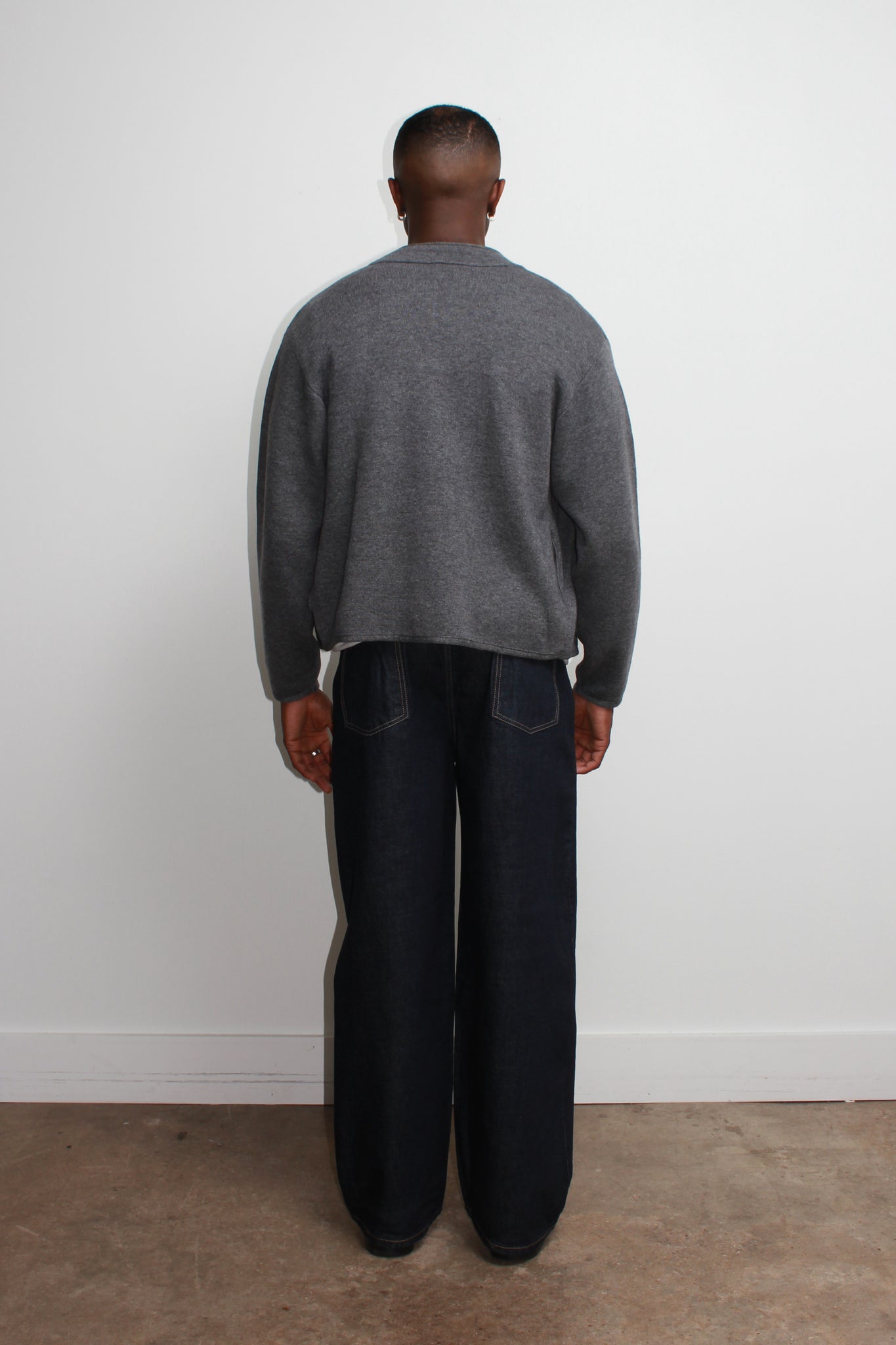 Written Pocket Zip Up Jacket in Grey