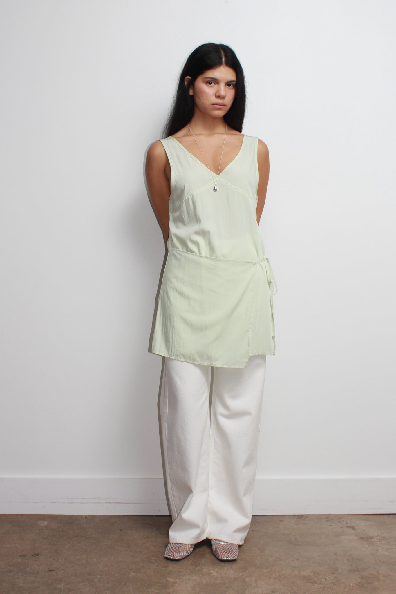Unbound Wrap Mini Dress/Top in Mint