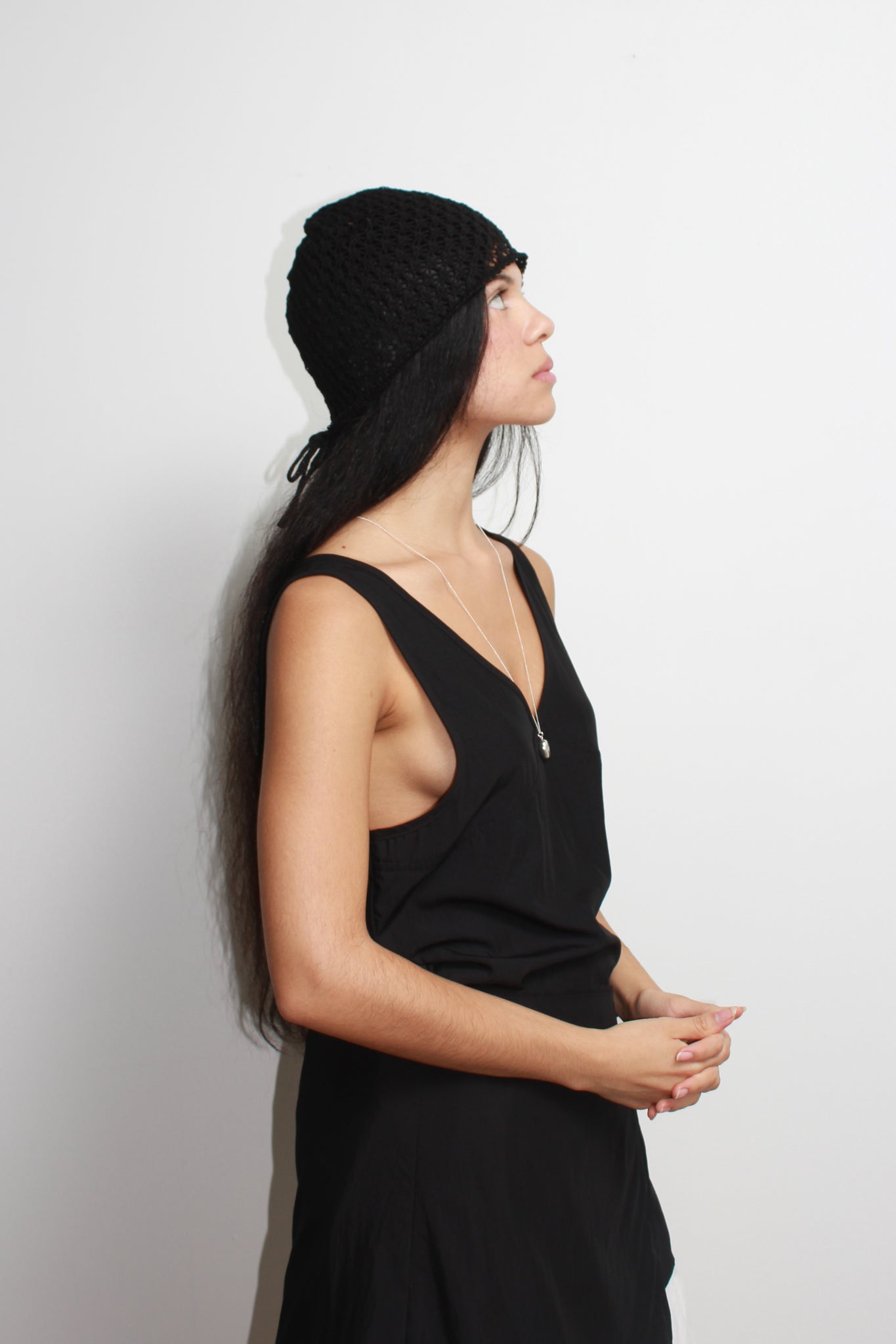 Summer Knit Bonnet Hat in Ivory