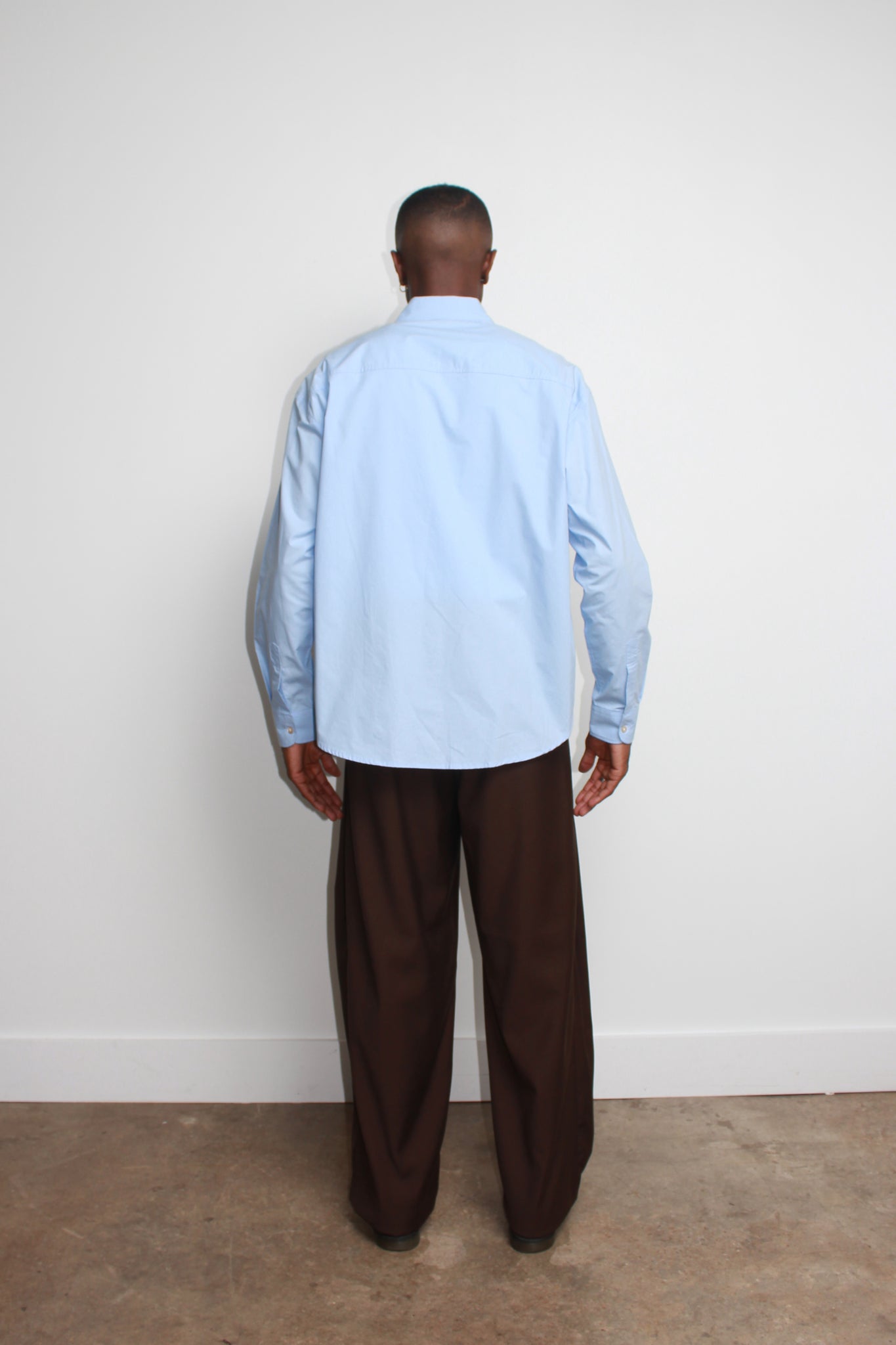 Flat Two Pocket Shirts in Sky blue