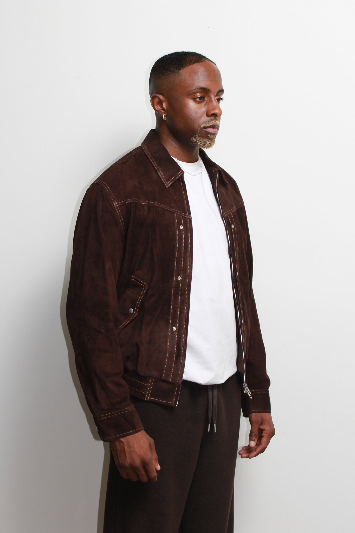 Porta Stitch Real Suede Jacket