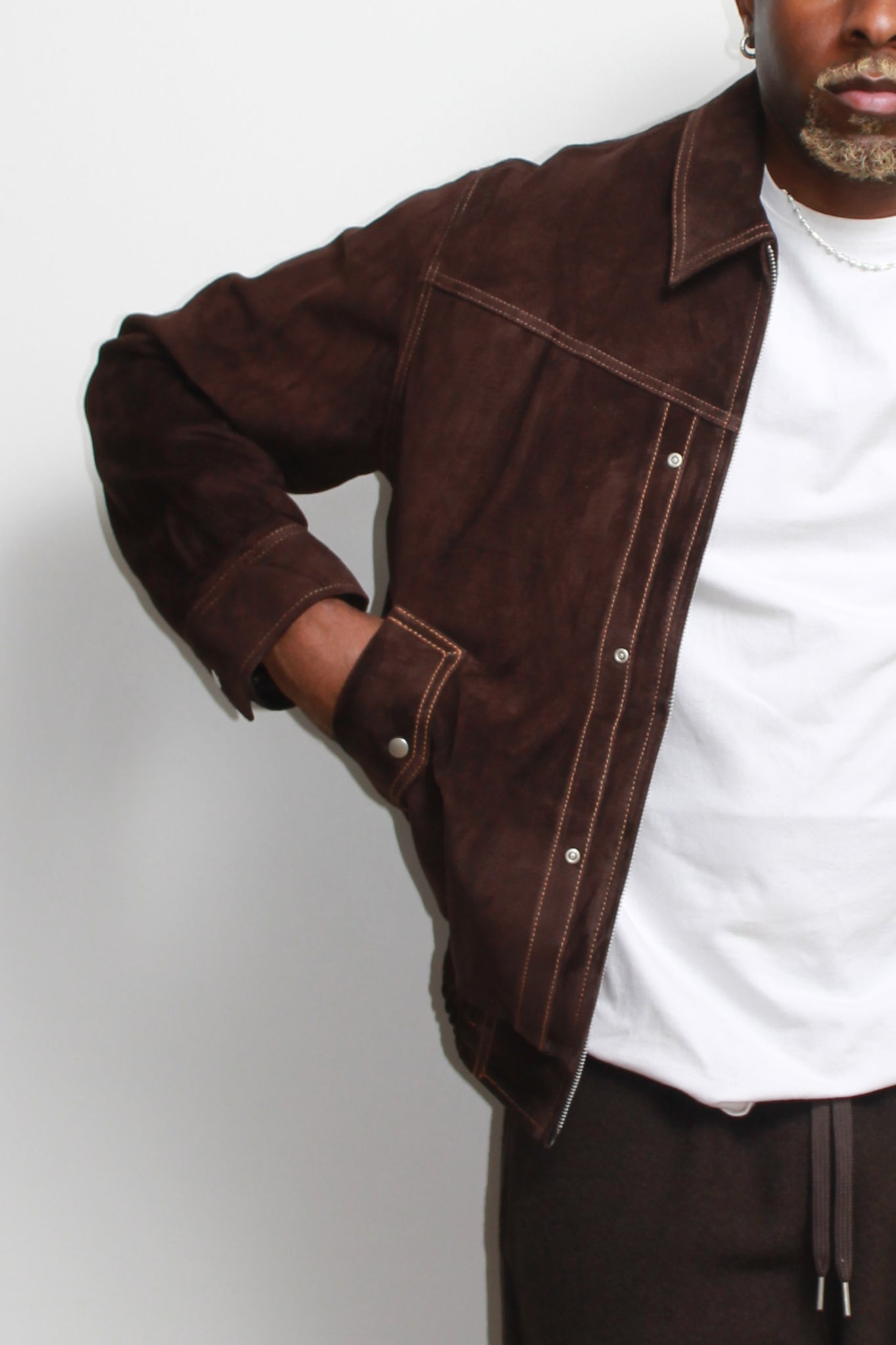 Porta Stitch Real Suede Jacket