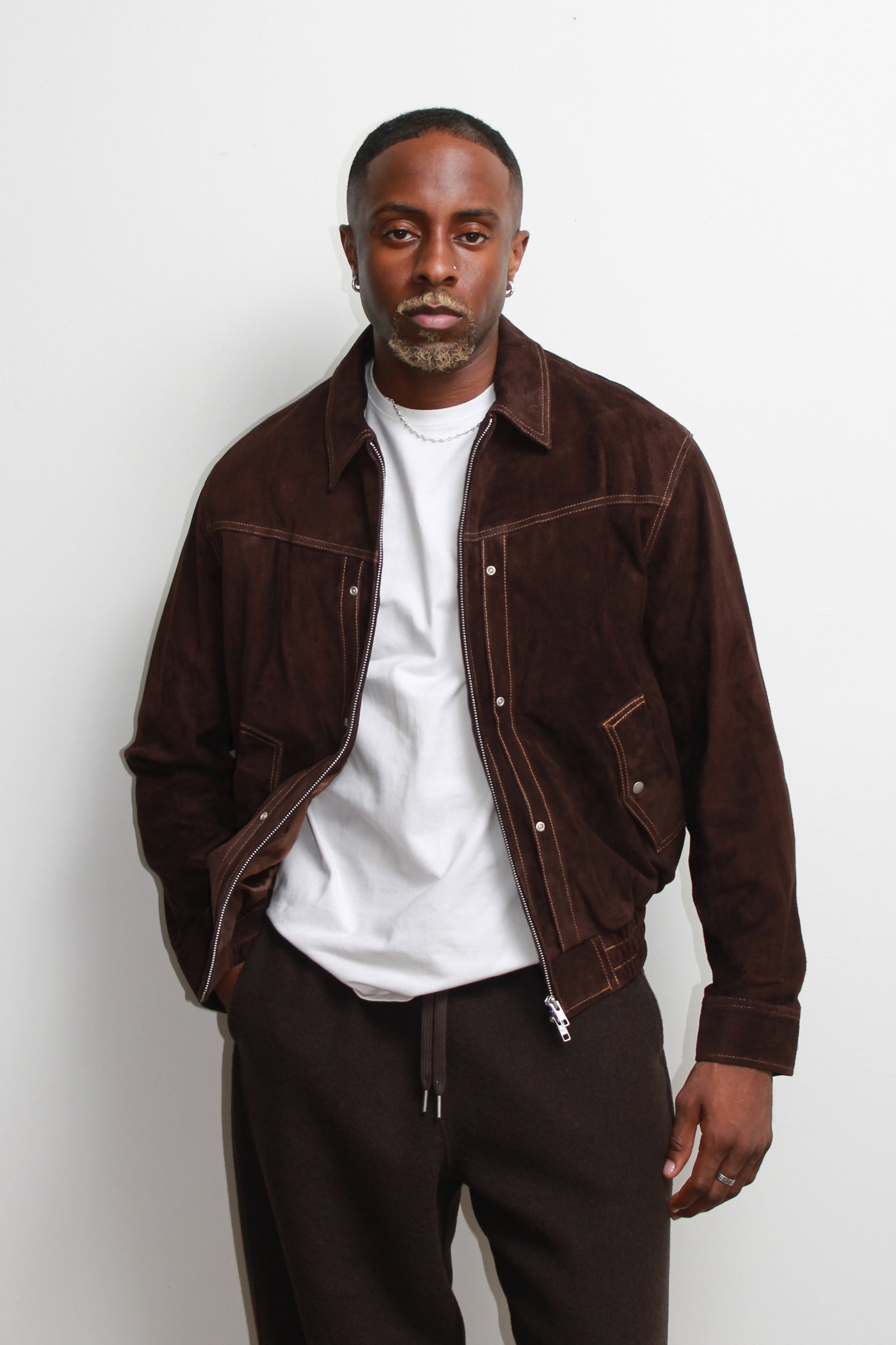 Porta Stitch Real Suede Jacket