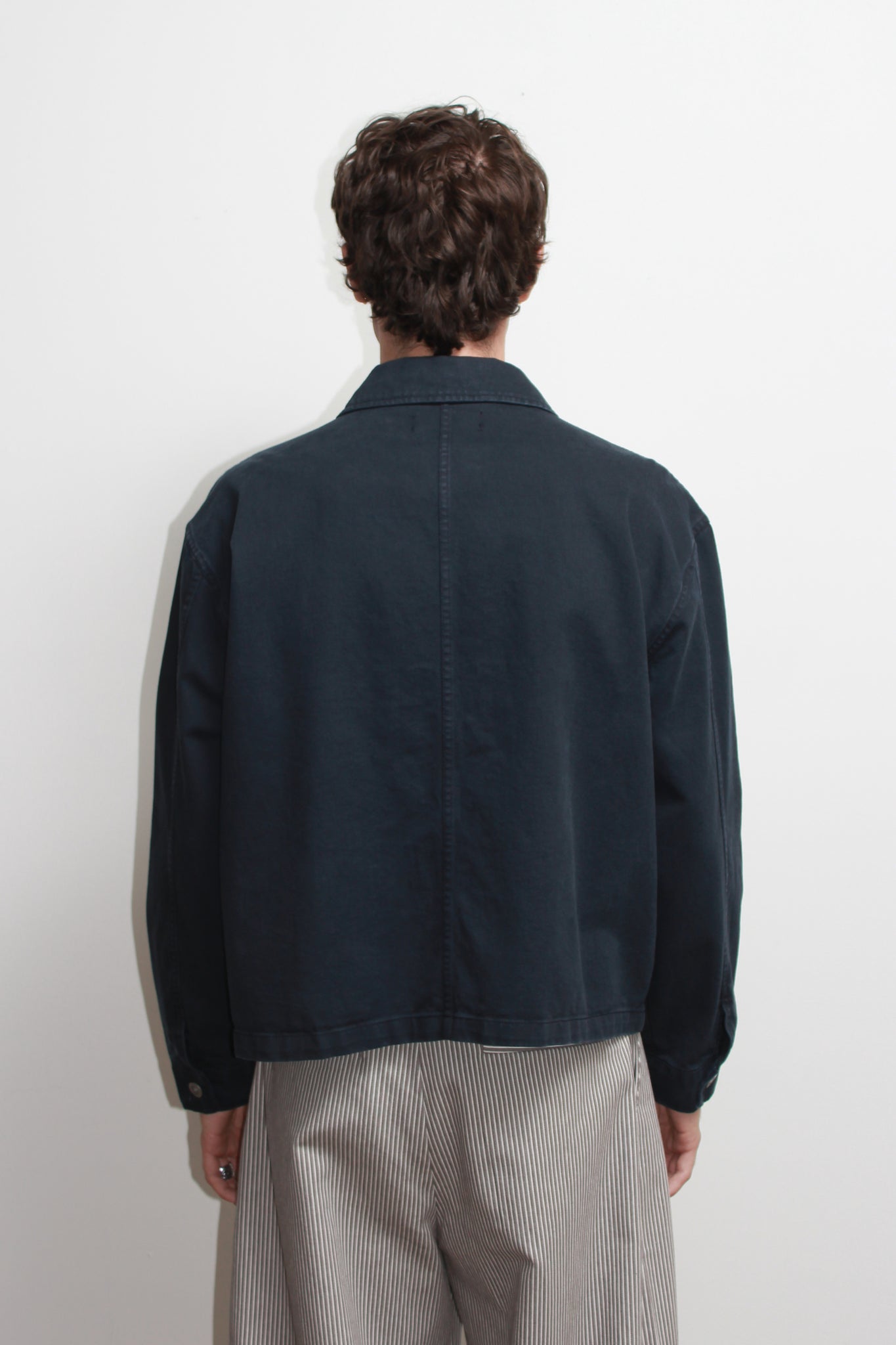 Remain D Crop Jacket in Navy
