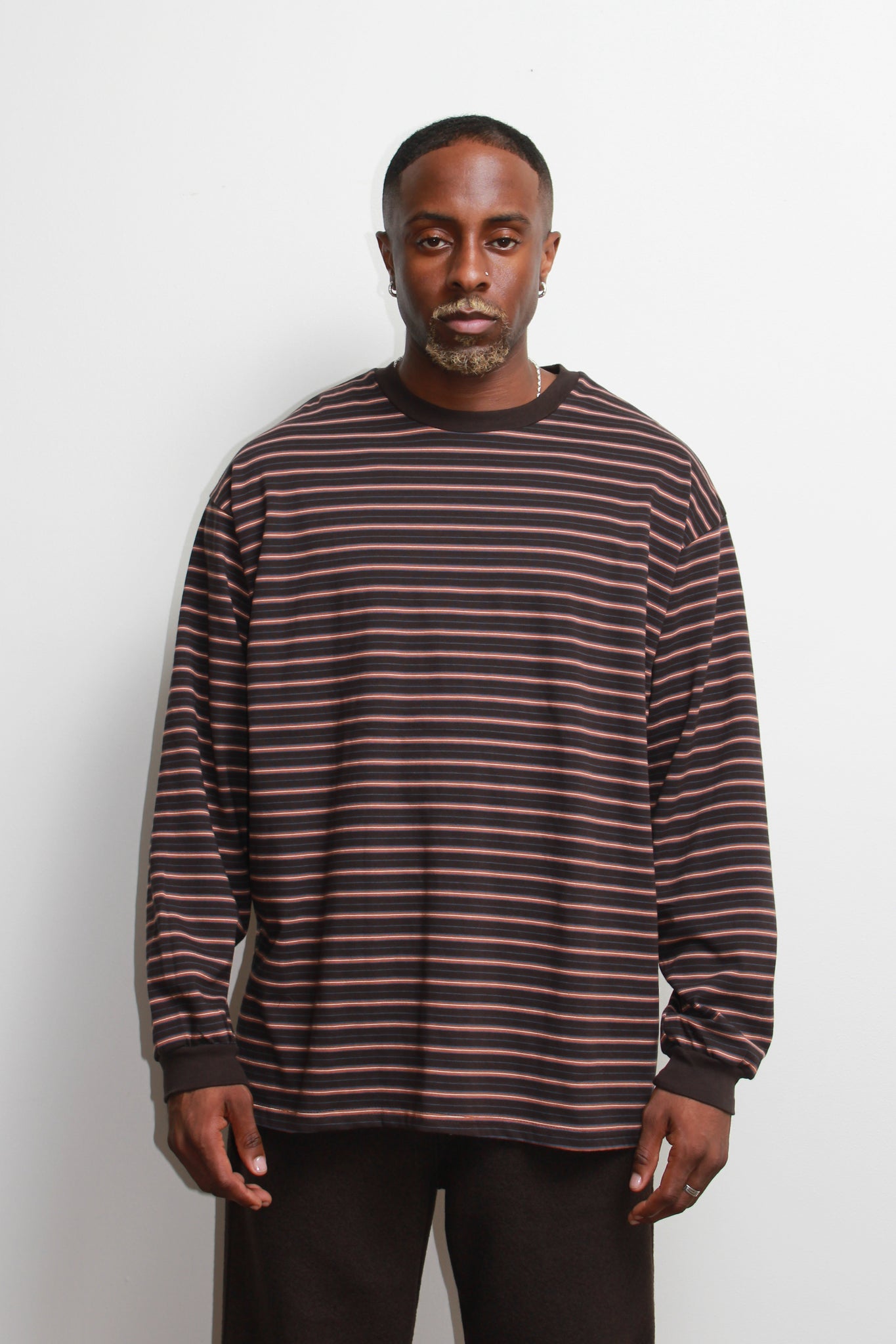 Hazel Stripe T-Shirt in Brown
