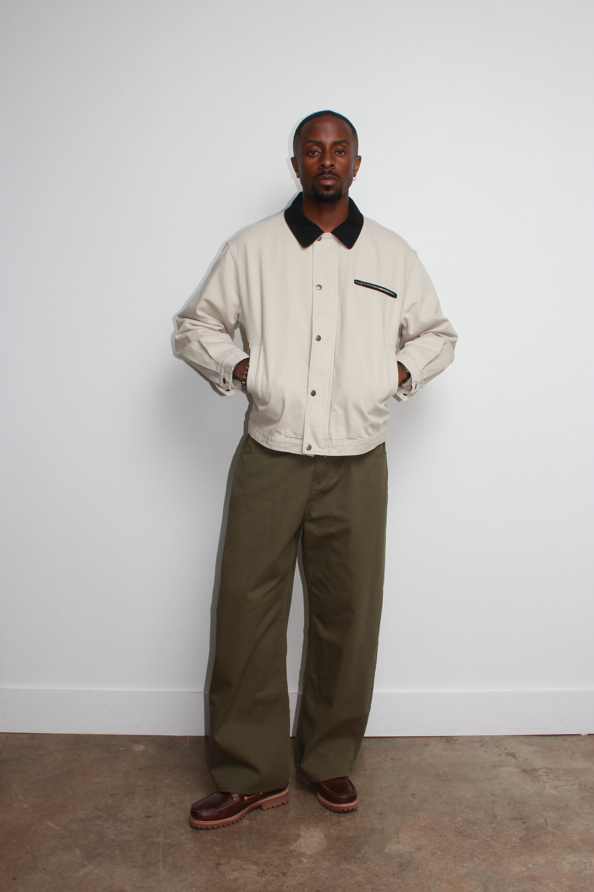 【MODERNIF】Olly cotton wide pants Wide Cotton Pants in Olive – Jowa.shop