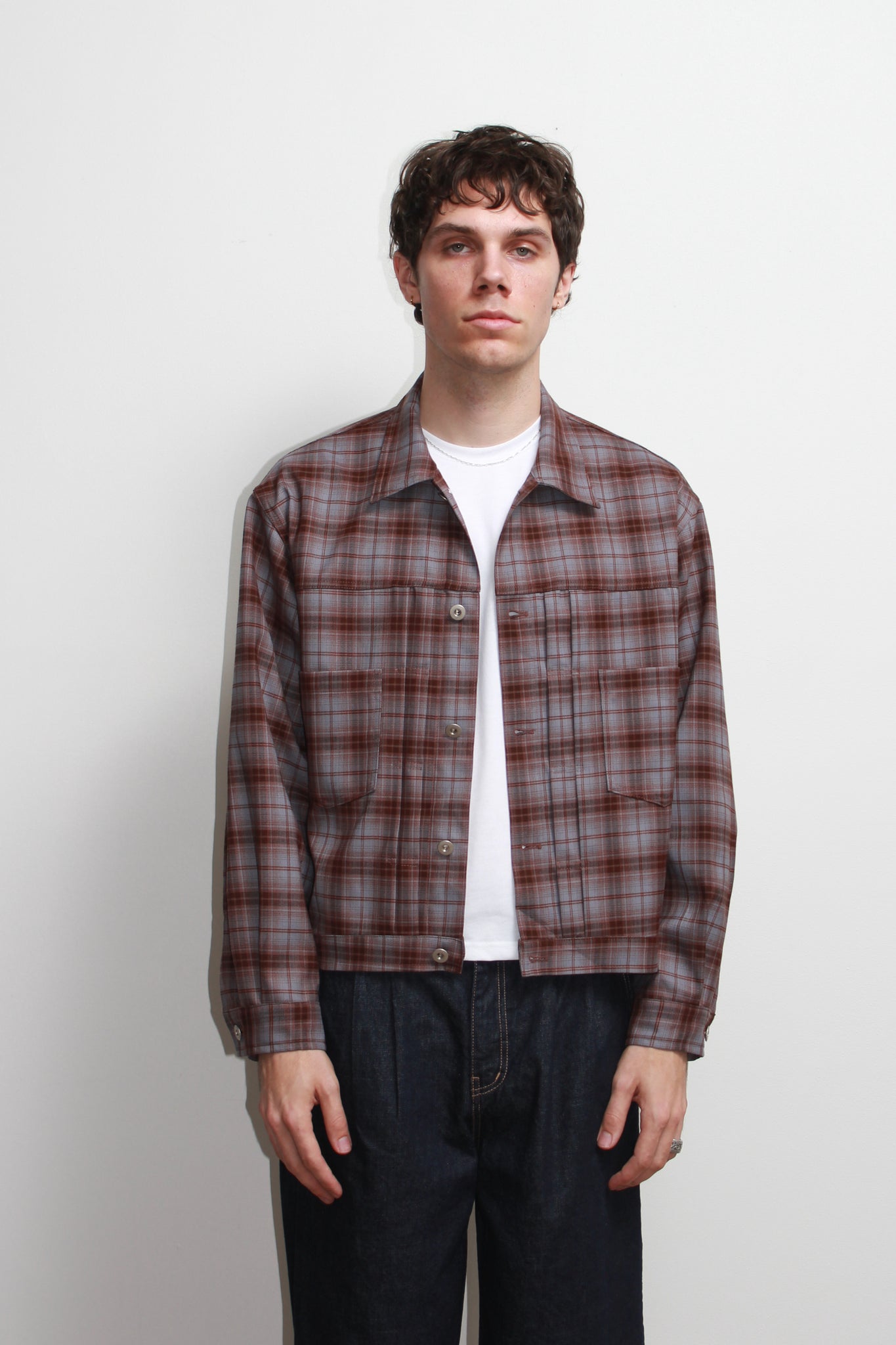 Vise Plaid Trucker Jacket