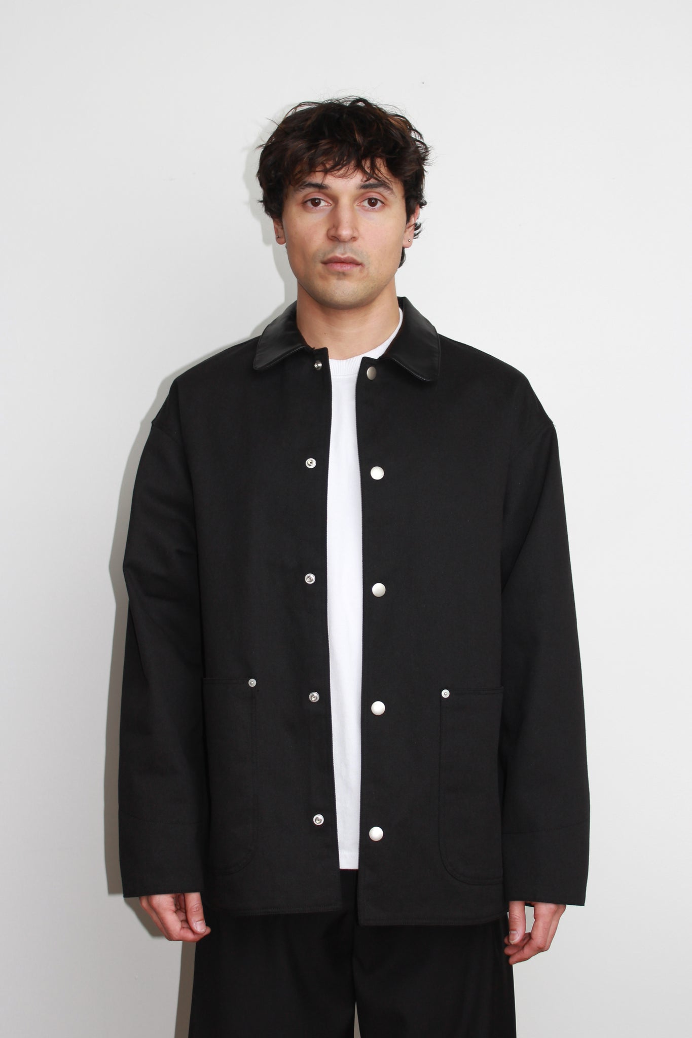 Vito Cotton Half Jacket in Black