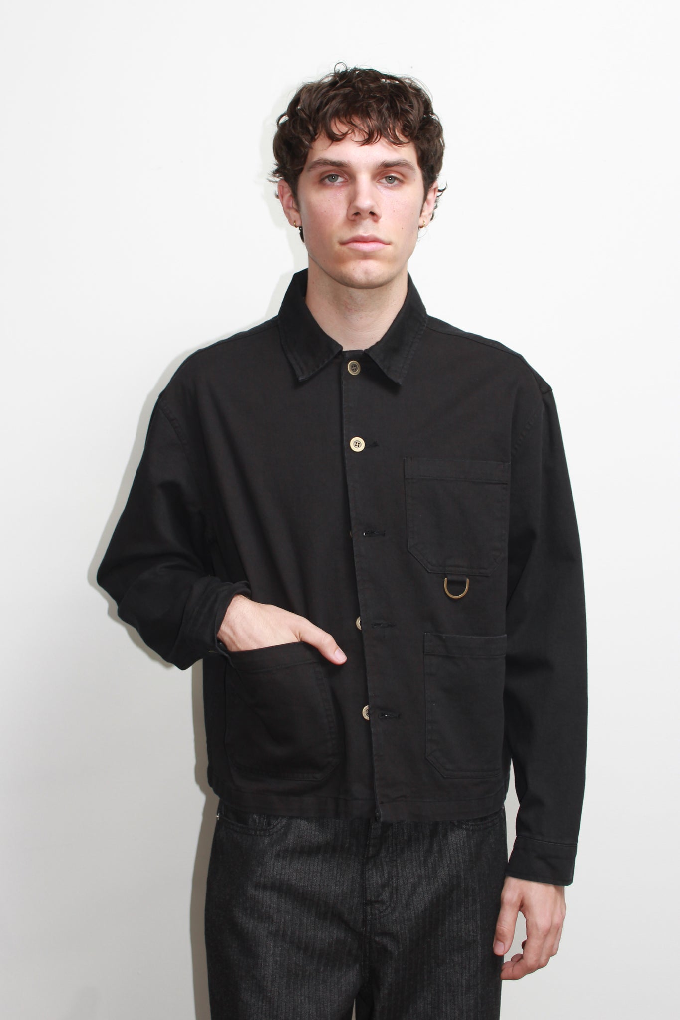Remain D Crop Jacket in Black