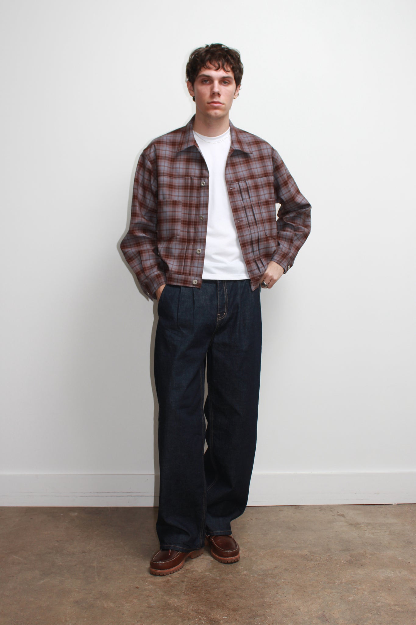 Vise Plaid Trucker Jacket