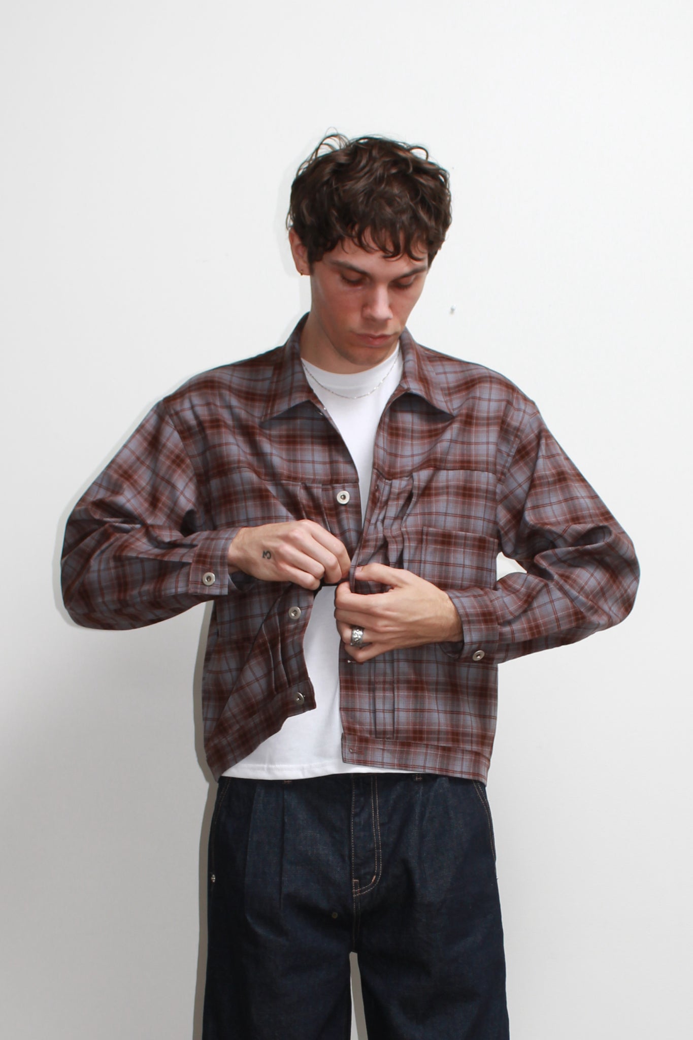Vise Plaid Trucker Jacket