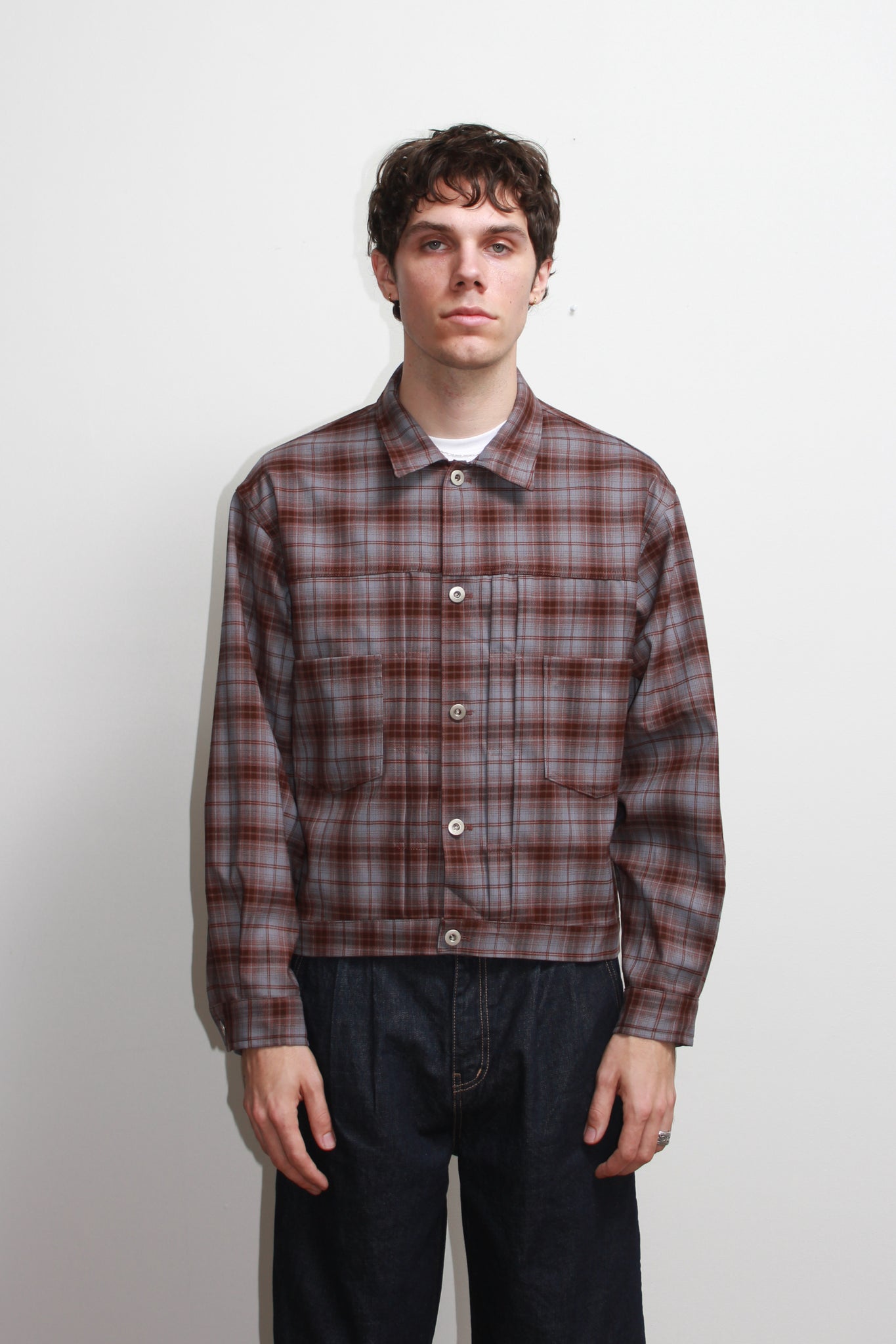 Vise Plaid Trucker Jacket