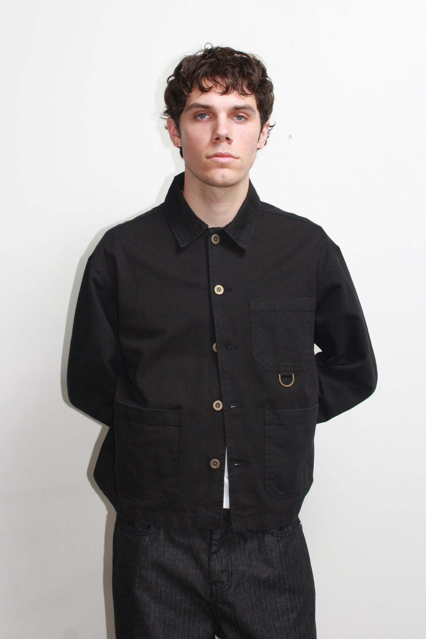 Remain D Crop Jacket in Black