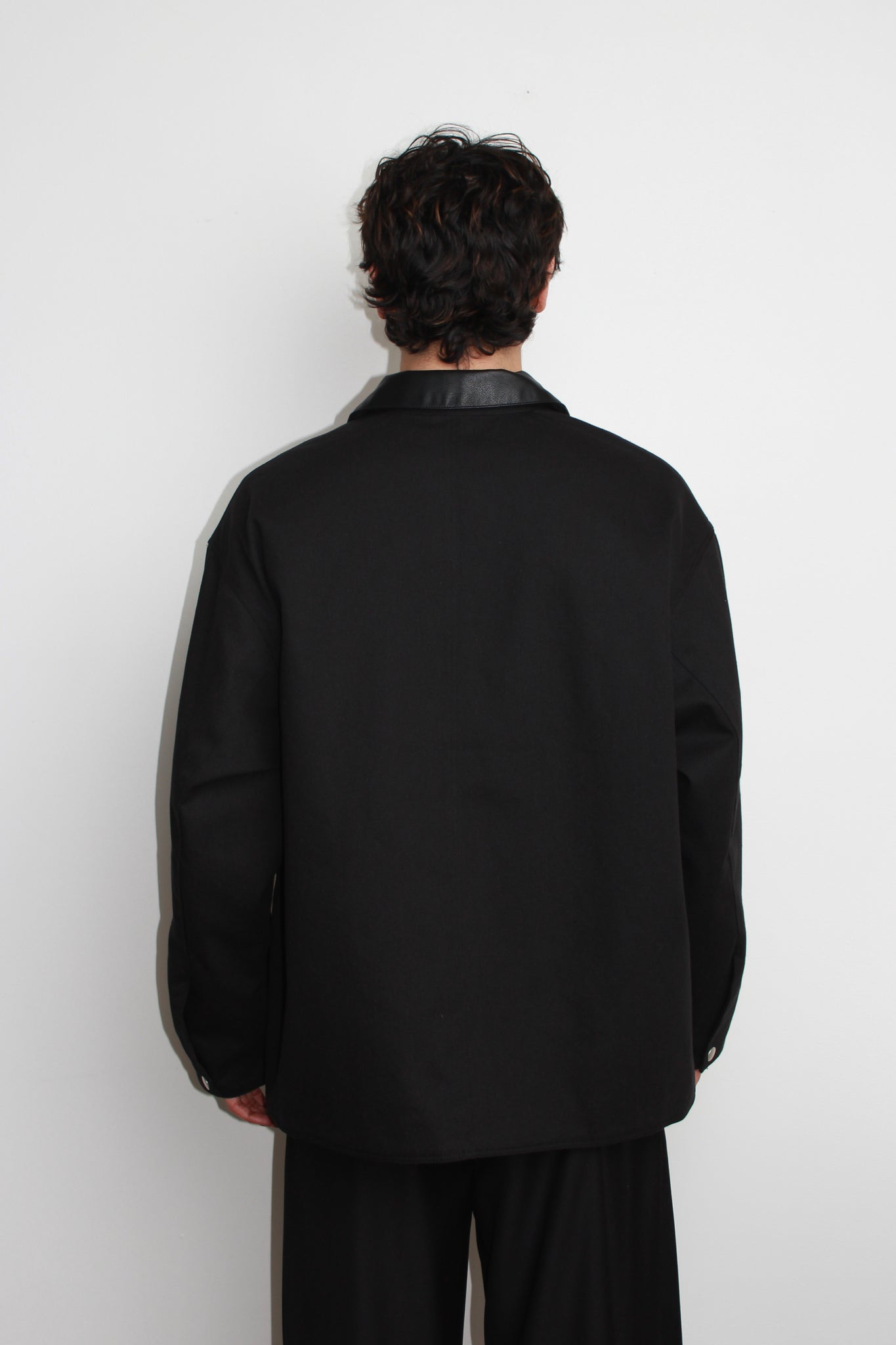 Vito Cotton Half Jacket in Black