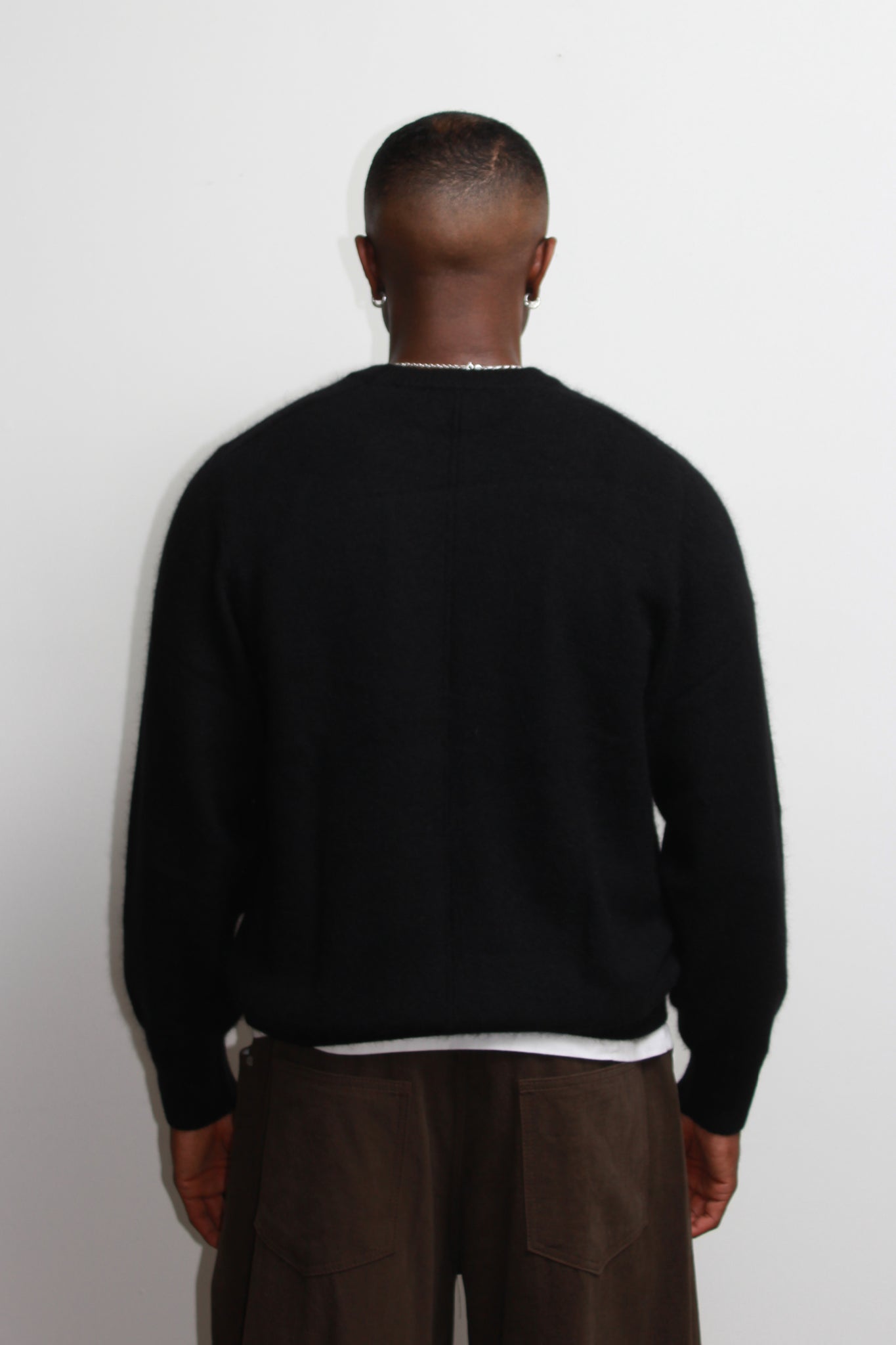 Raccoon Crewneck Sweater in Black
