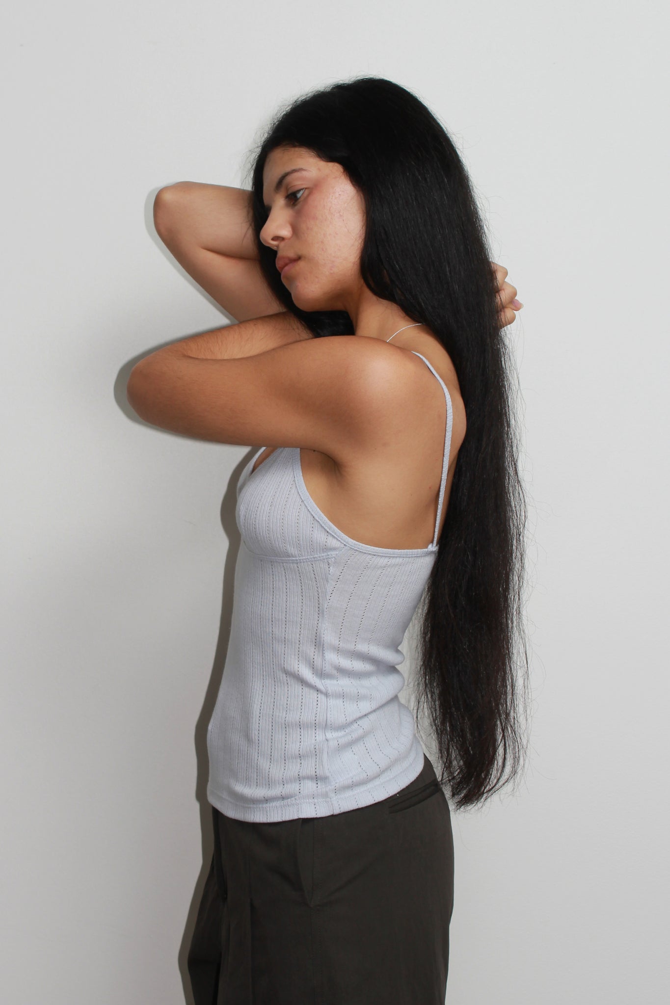 Lewin Sleeveless Top in Sky Blue