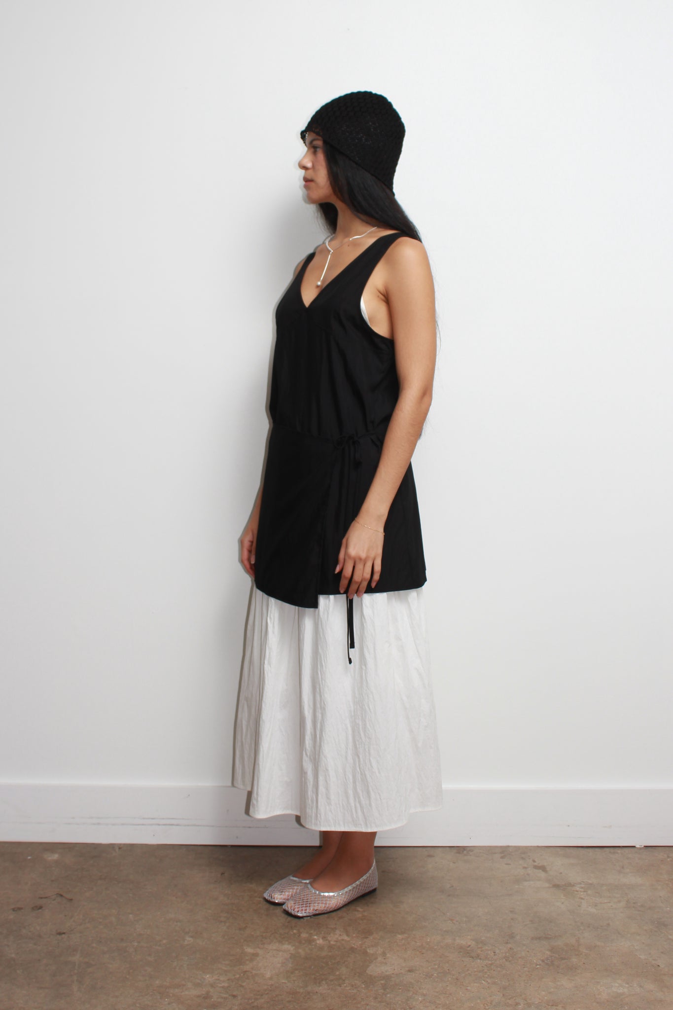 Unbound Wrap Mini Dress/Top in Black