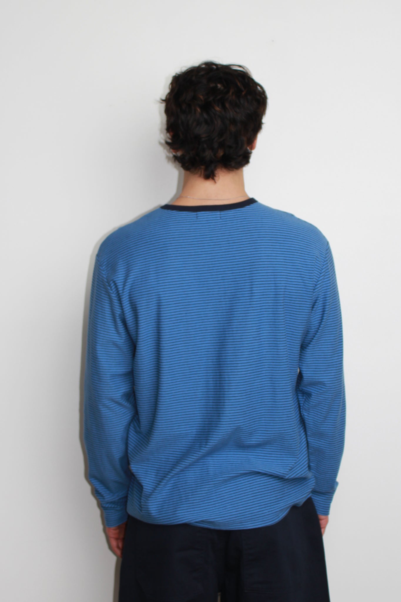 Lemay Stripe Long Sleeve T-Shirt in Blue