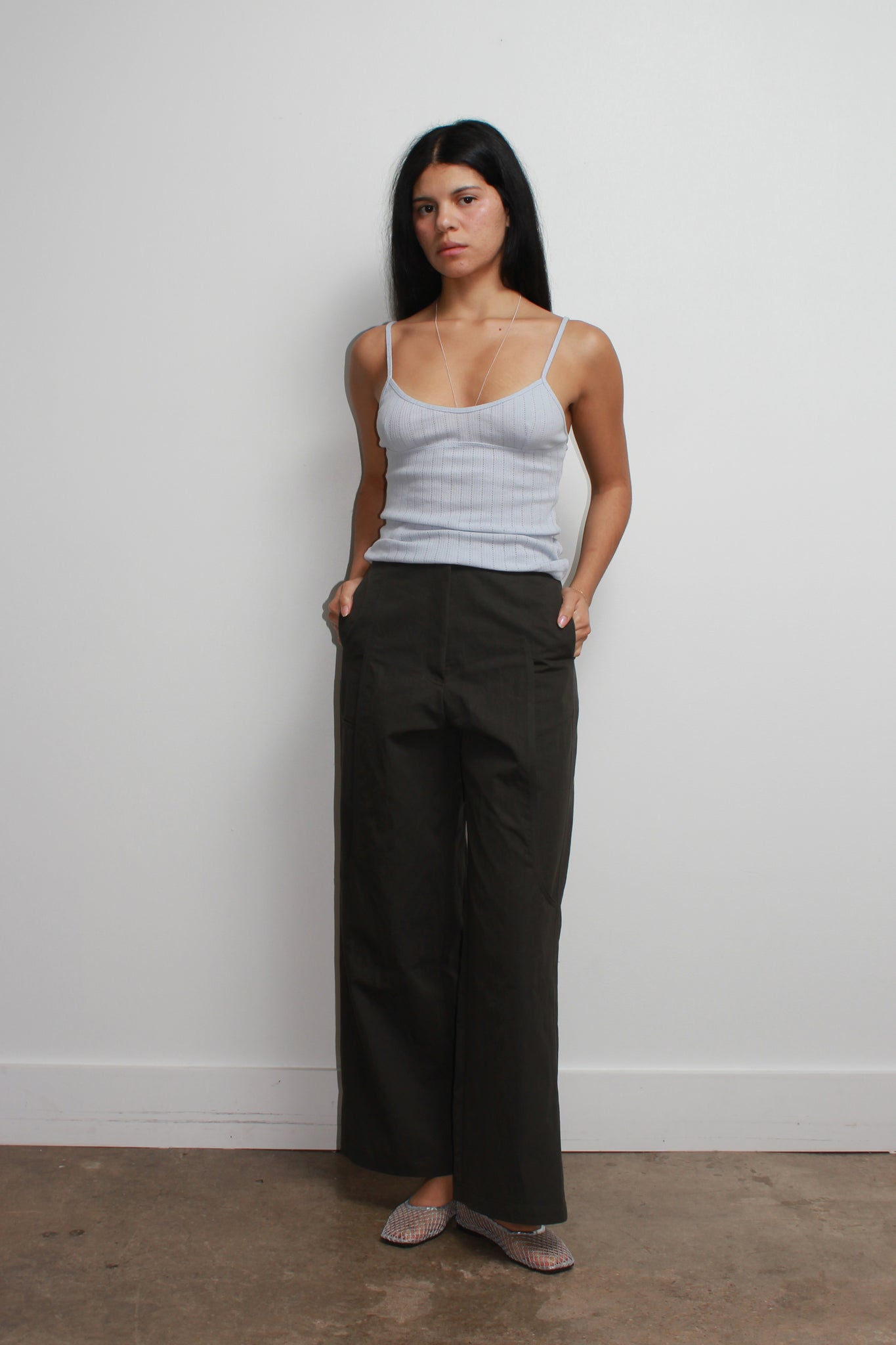 Lewin Sleeveless Top in White