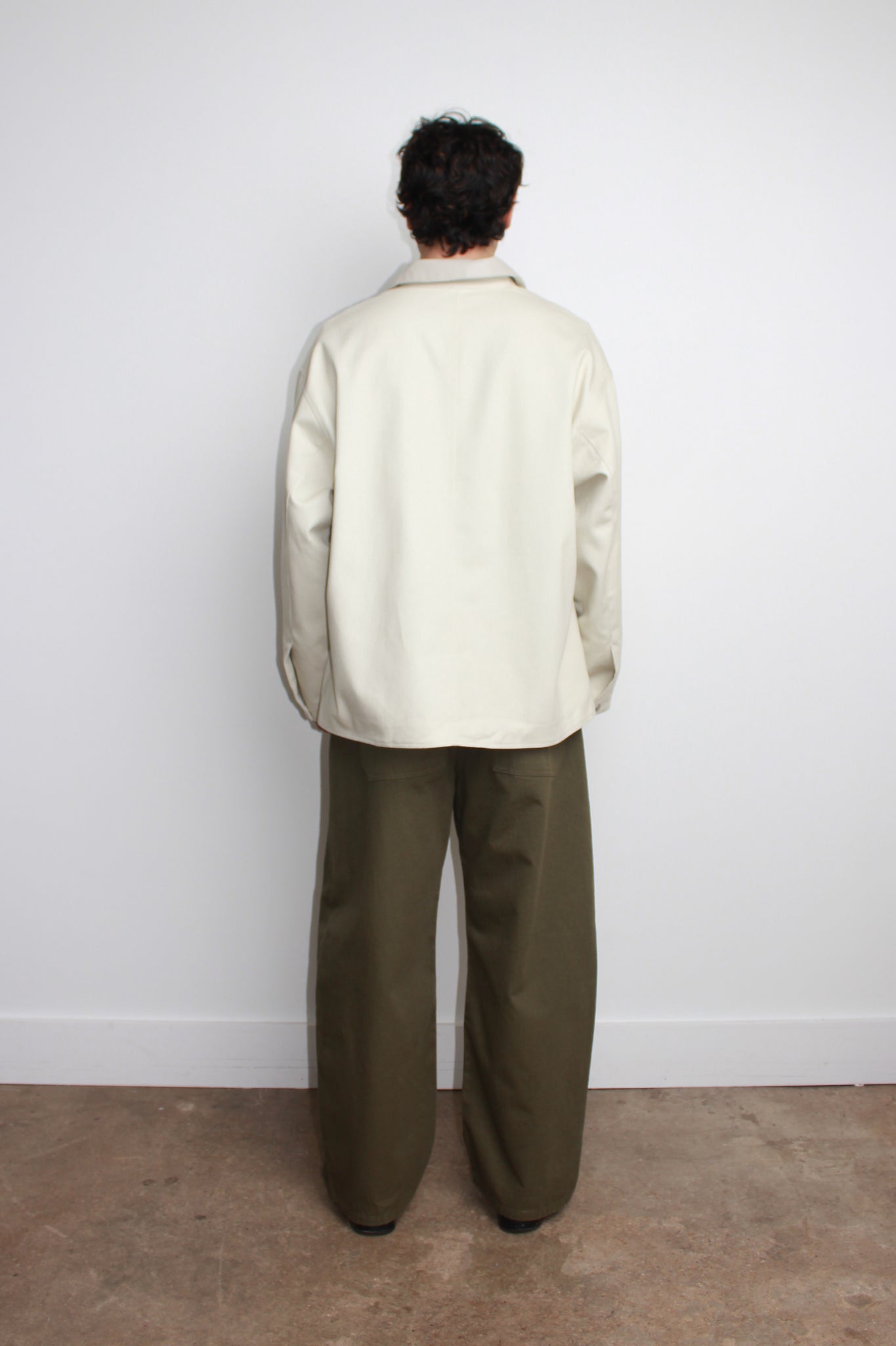 Vito Cotton Half Jacket in Off White