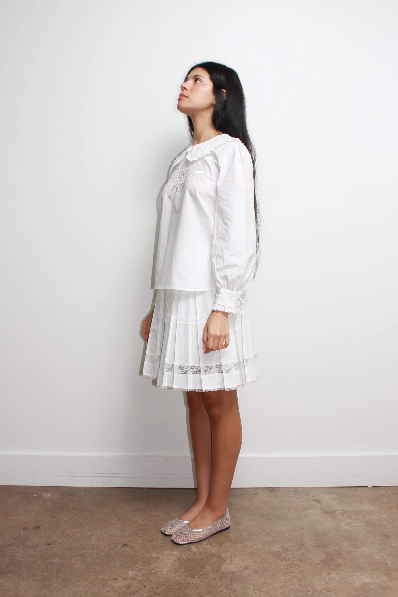 Uro Lace Pleated Skirt