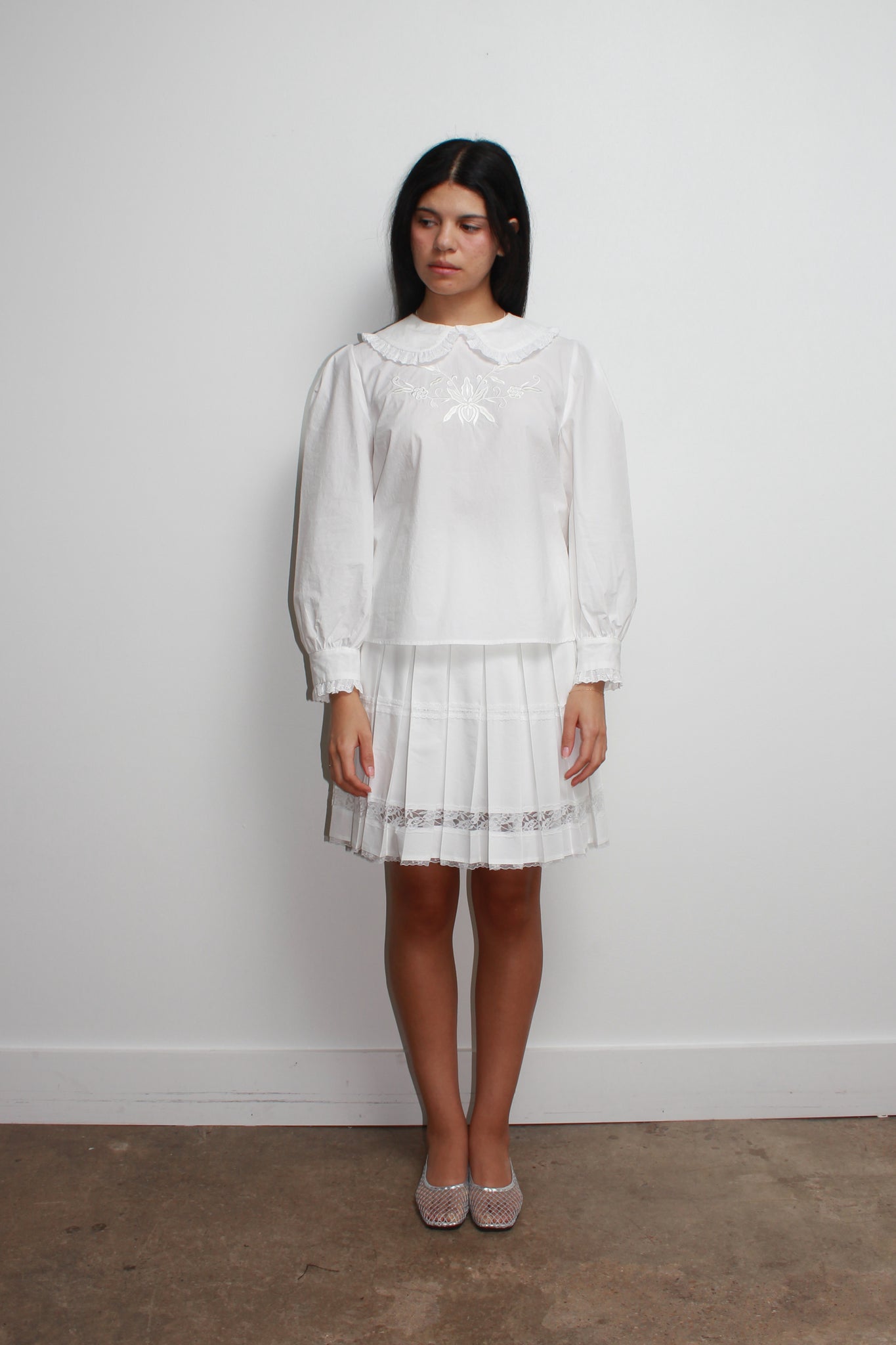 Uro Lace Pleated Skirt