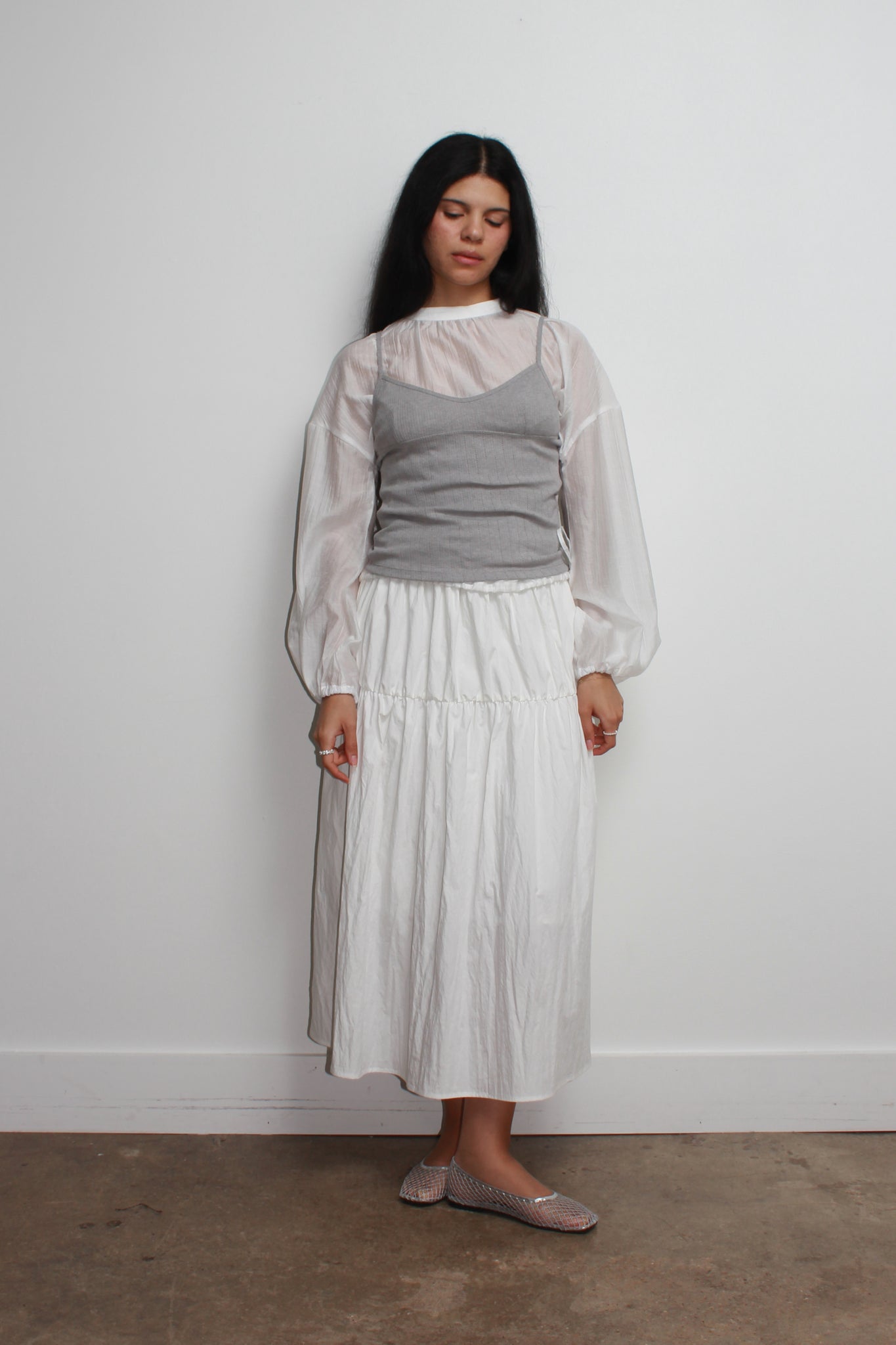 Lewin Sleeveless Top in Grey