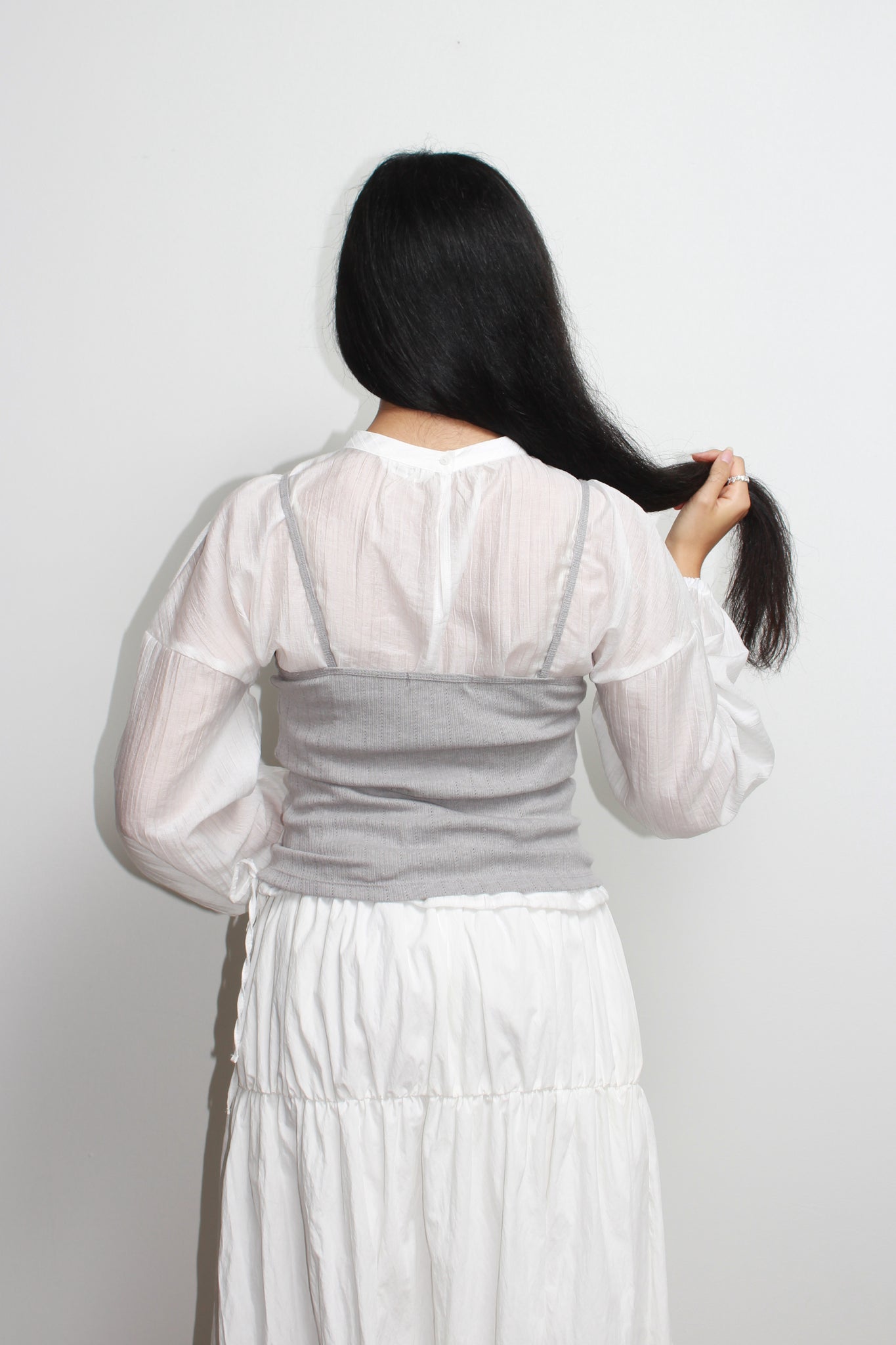 Lewin Sleeveless Top in Grey