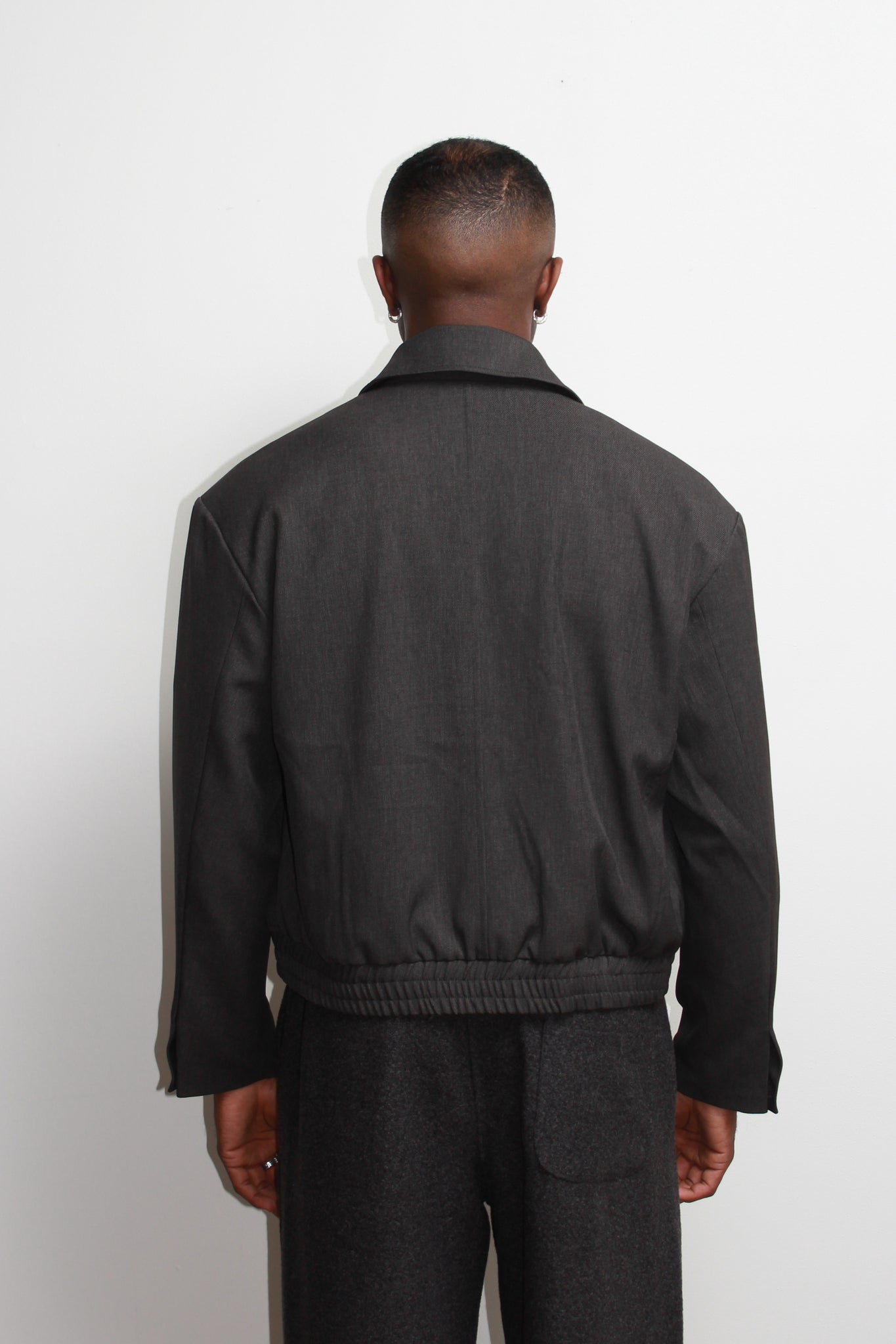 Eden Crop Blazer in Charcoal