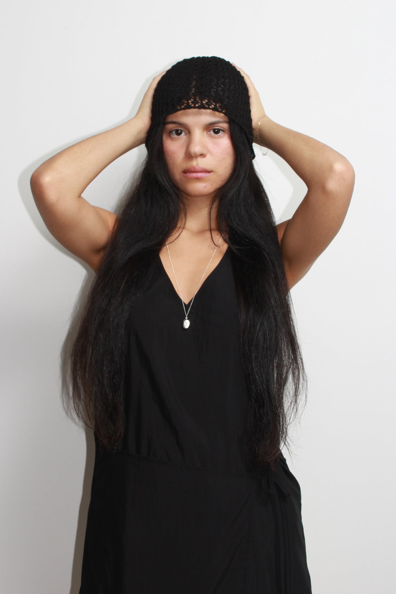 Summer Knit Bonnet Hat in Ivory