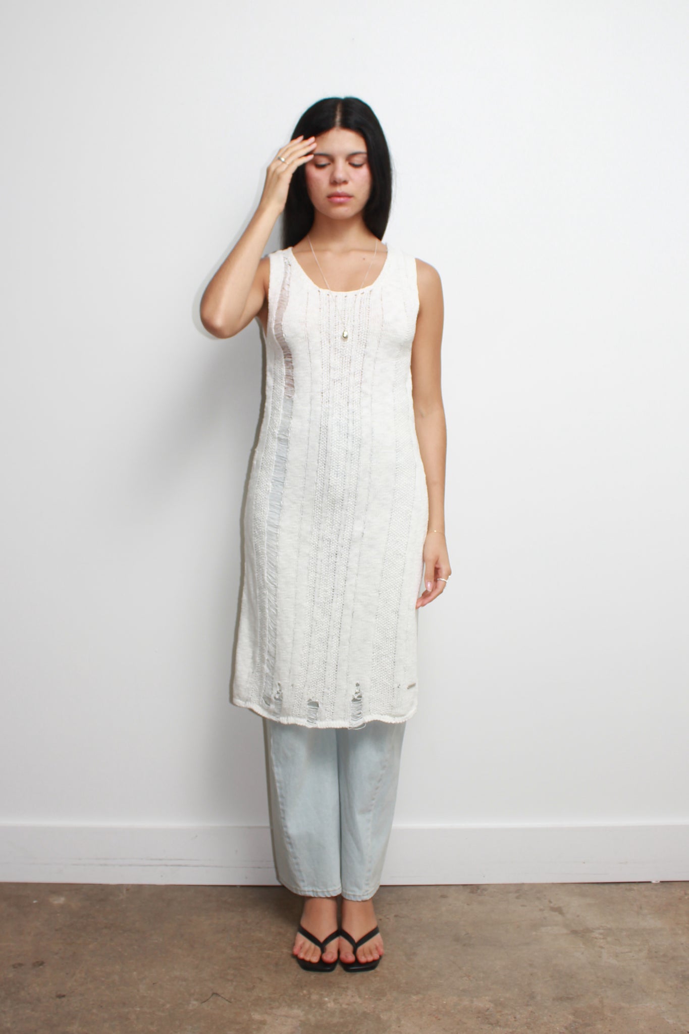 Fisher Knit Deep Side Slit Dress