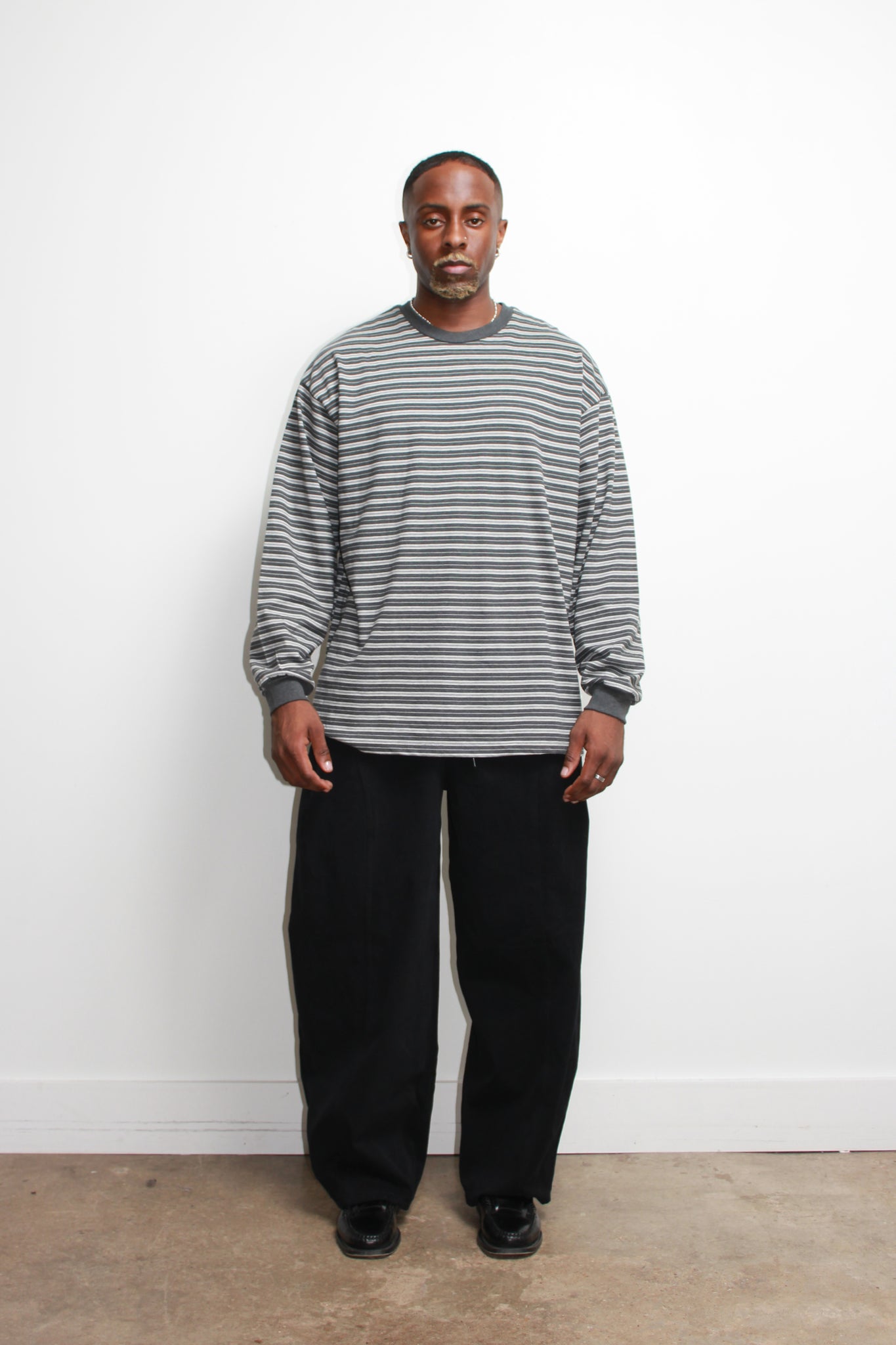 Hazel Stripe T-Shirt in Grey