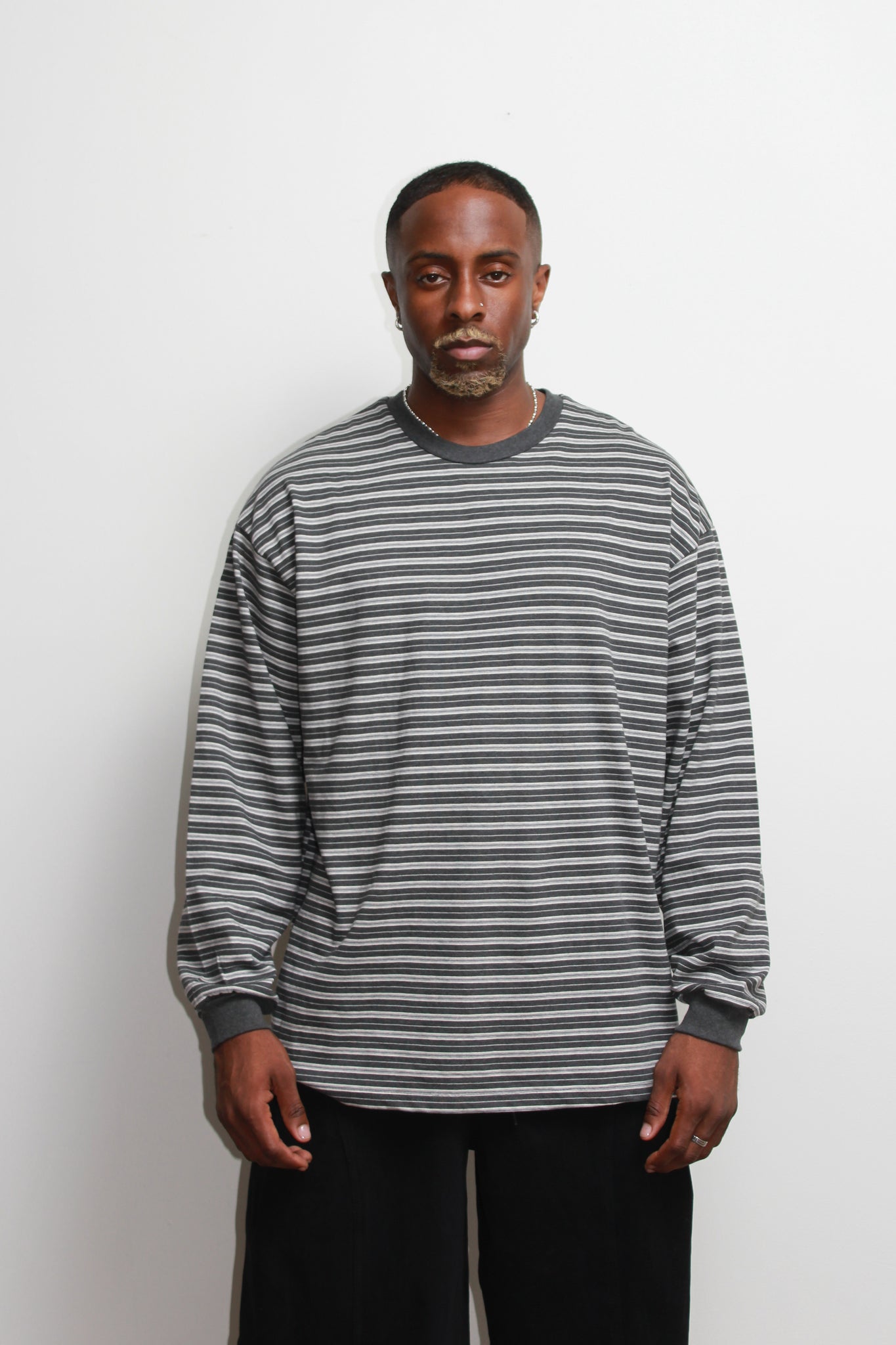 Hazel Stripe T-Shirt in Grey